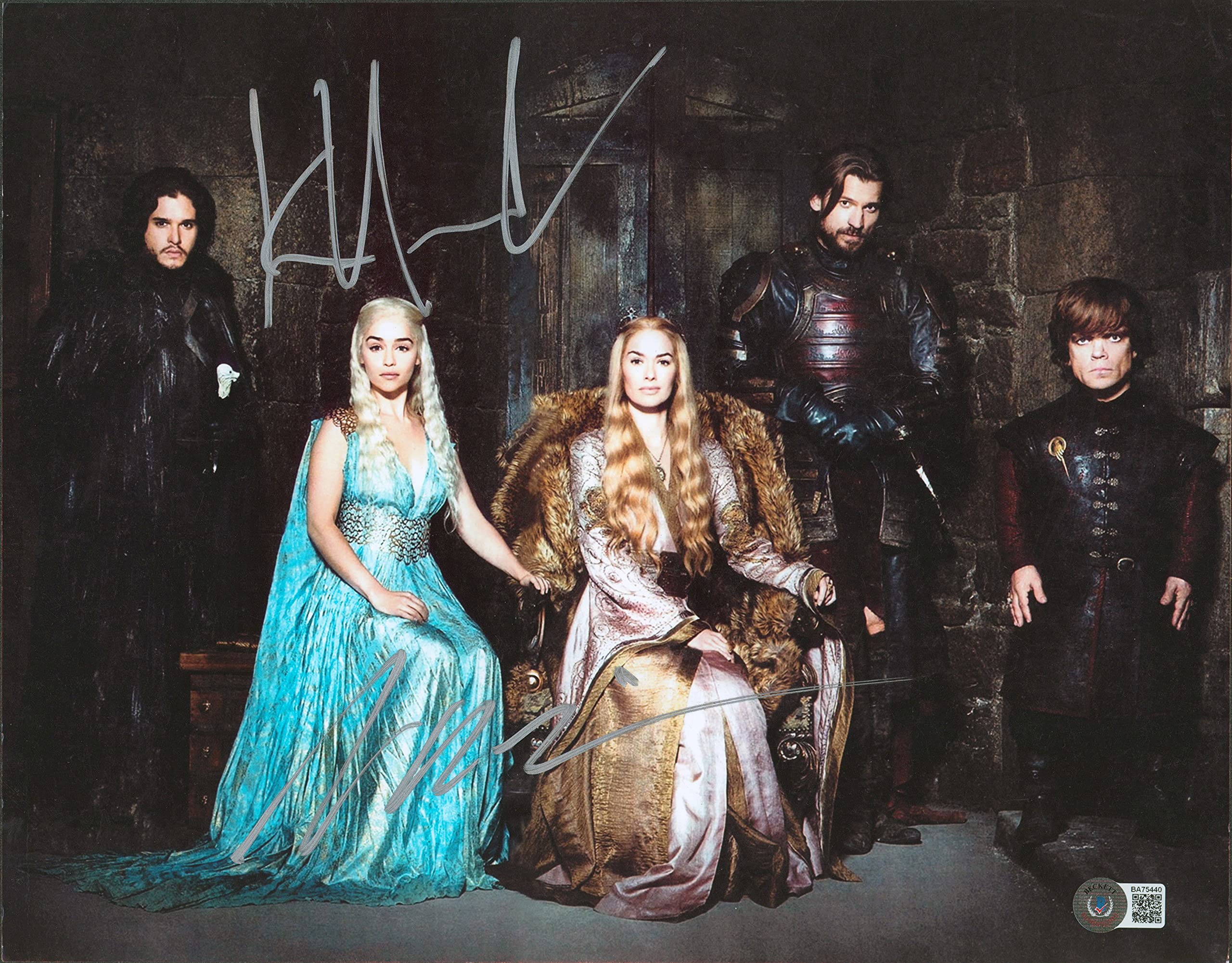 Kit Harington & Peter Dinklage Game of Thrones Signed 11x14 Photo BAS #BA75440