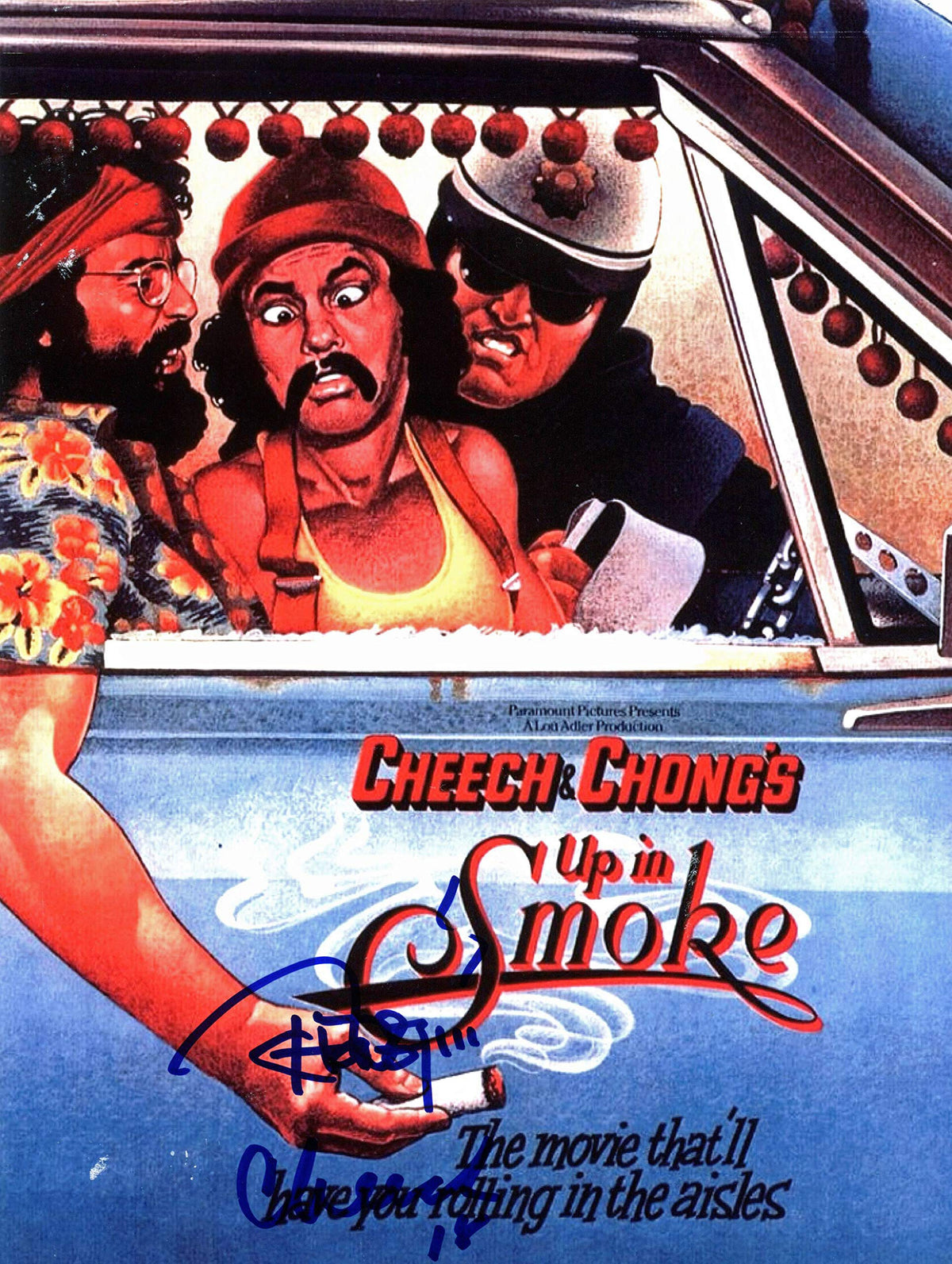 Cheech Marin & Tommy Chong Up in Smoke Authentic Signed 8x10 Photo BAS #E85510