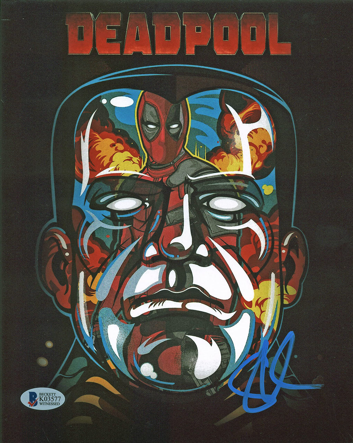 Stefan Kapicic Deadpool Signed 8x10 photo Autographed BAS Witnessed #K03577