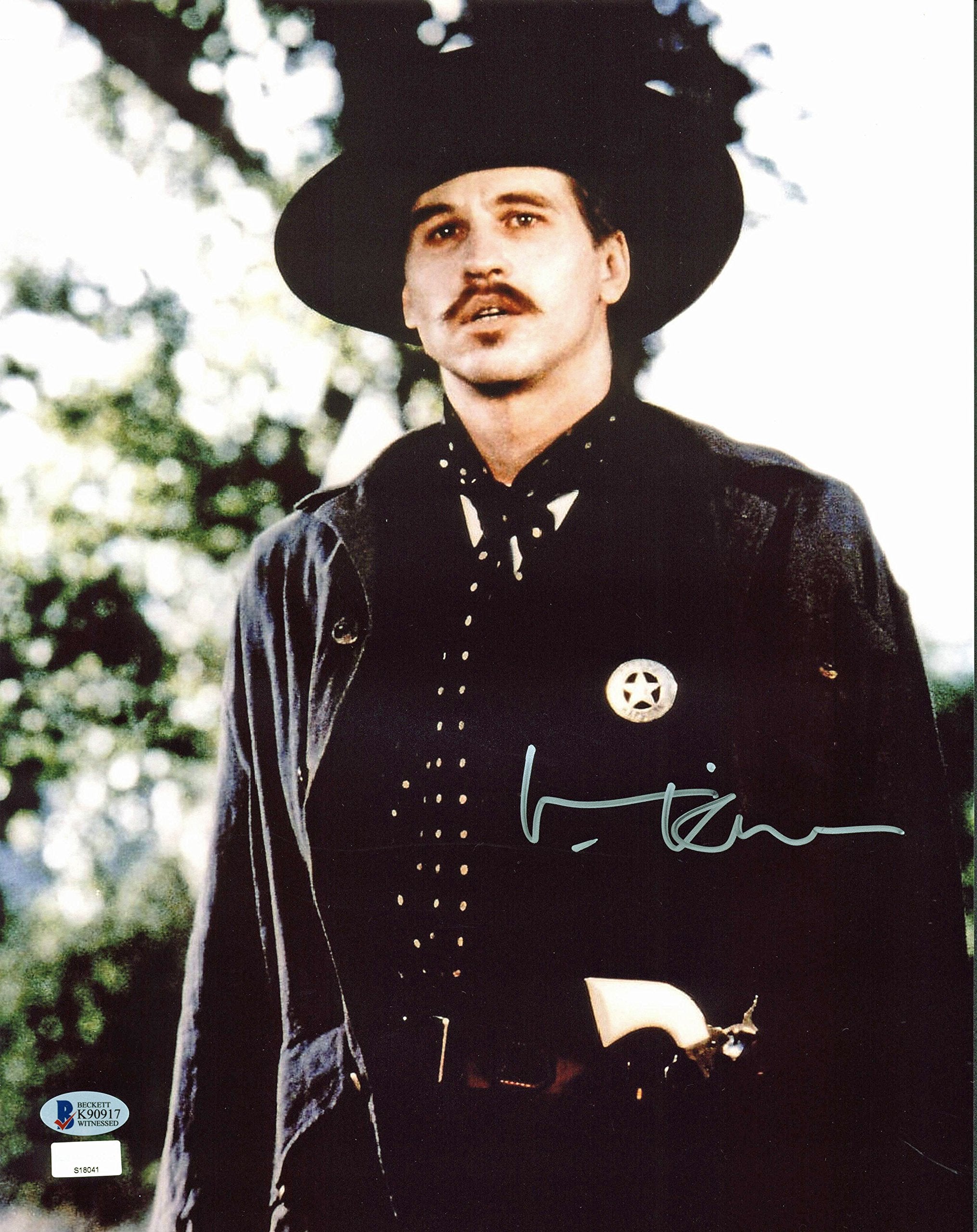 Val Kilmer Tombstone Authentic Signed 11x14 Photo BAS