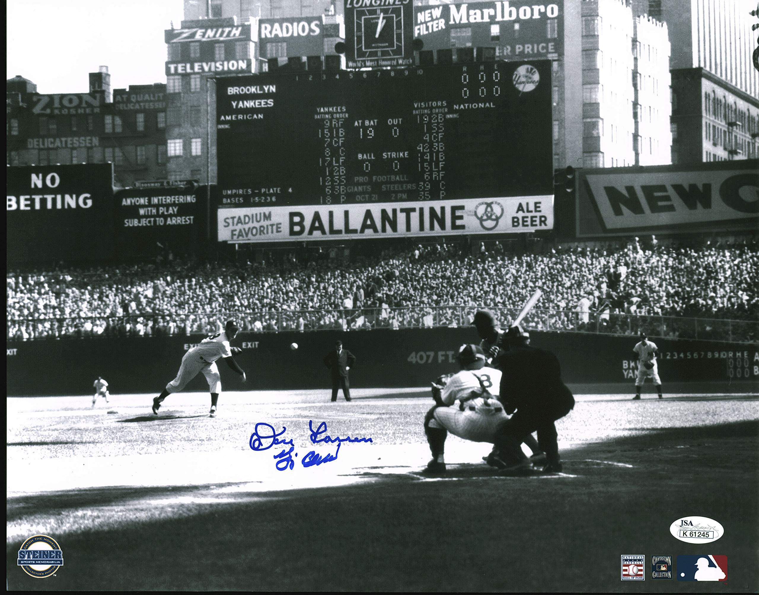 Yankees Yogi Berra & Don Larsen Authentic Signed 11x14 Photo JSA #K61245
