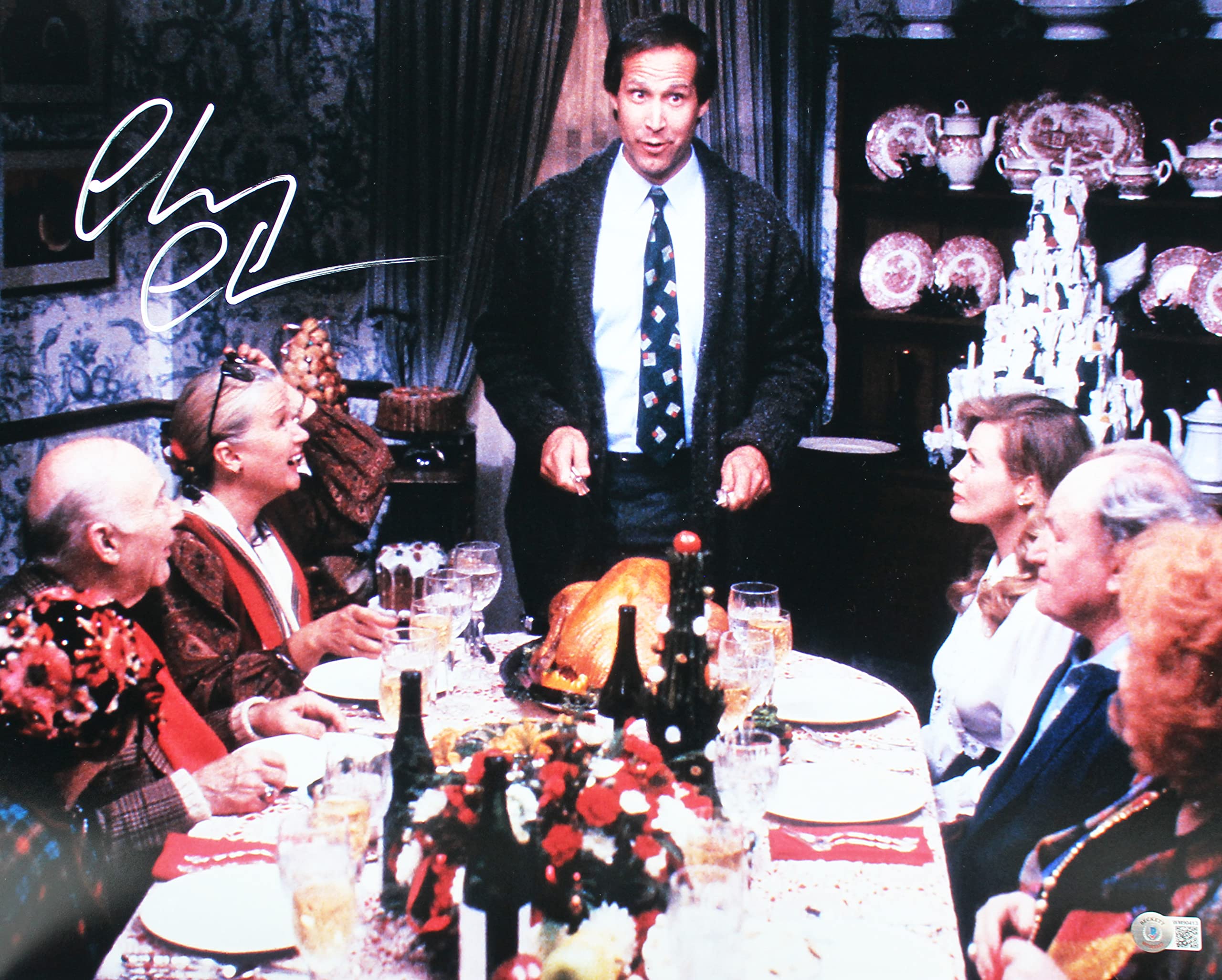 Chevy Chase Christmas Vacation Authentic Signed 16x20 Photo BAS Wit #WM90413