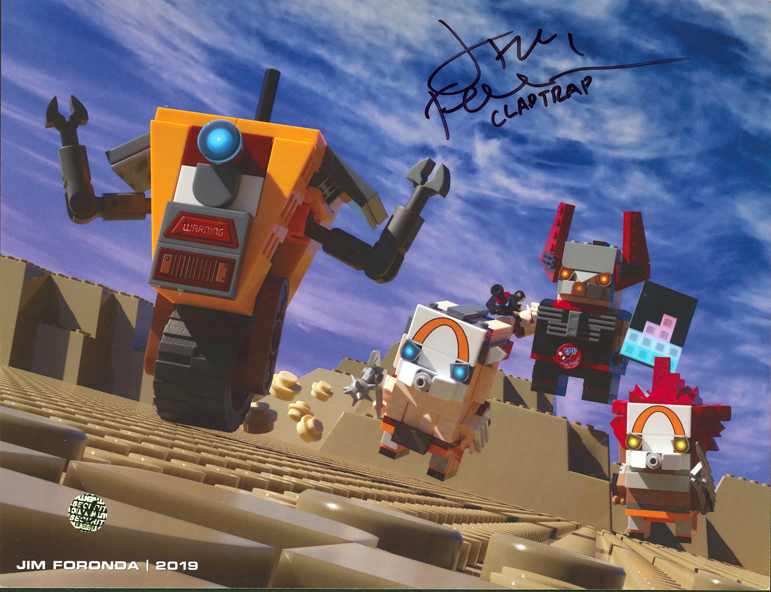 Jim Foronda Borderlands 3 "Claptrap" Authentic Signed 8x10 Photo Wizard World
