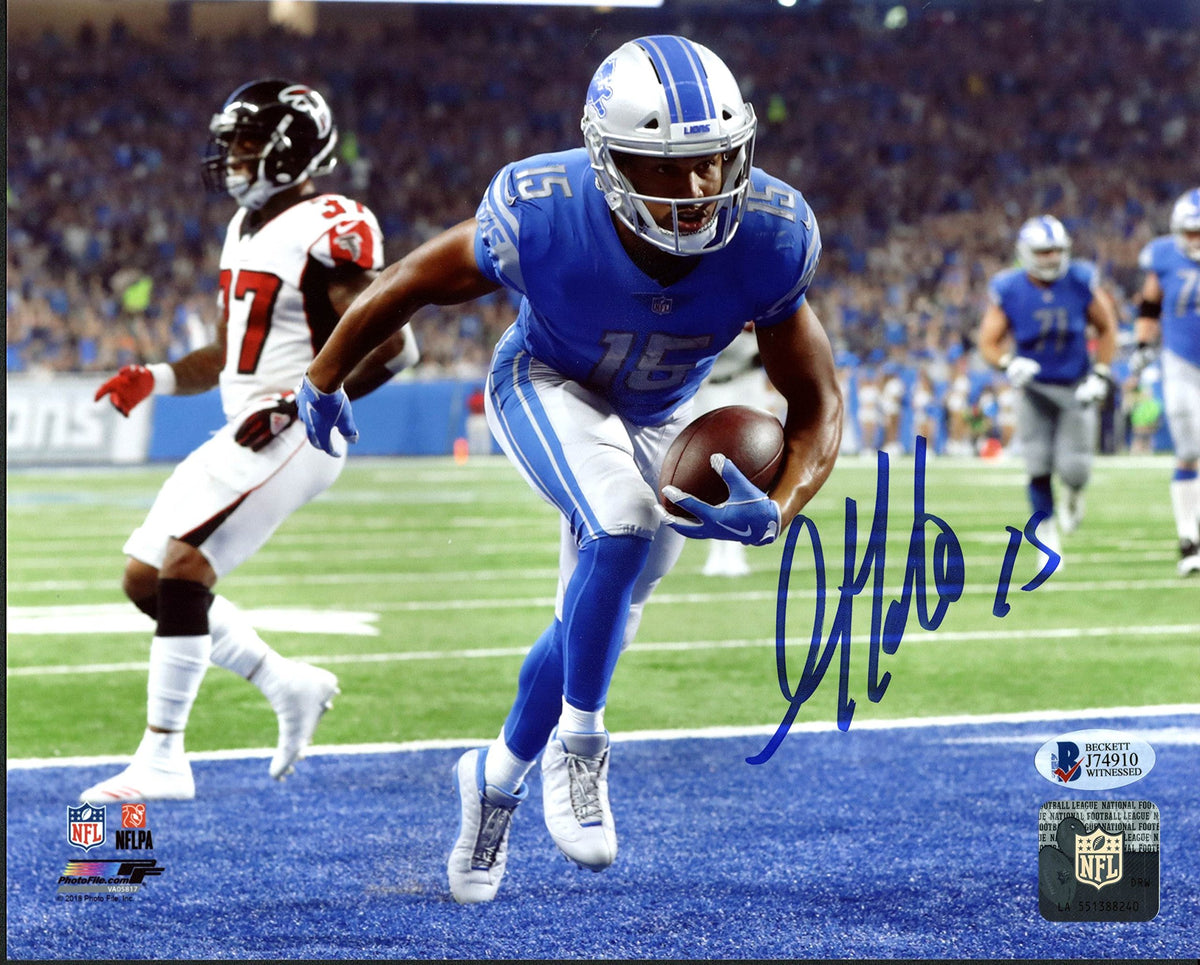 Lions Golden Tate Authentic Signed 8x10 Horizontal Photo Vs Falcons BAS Witness