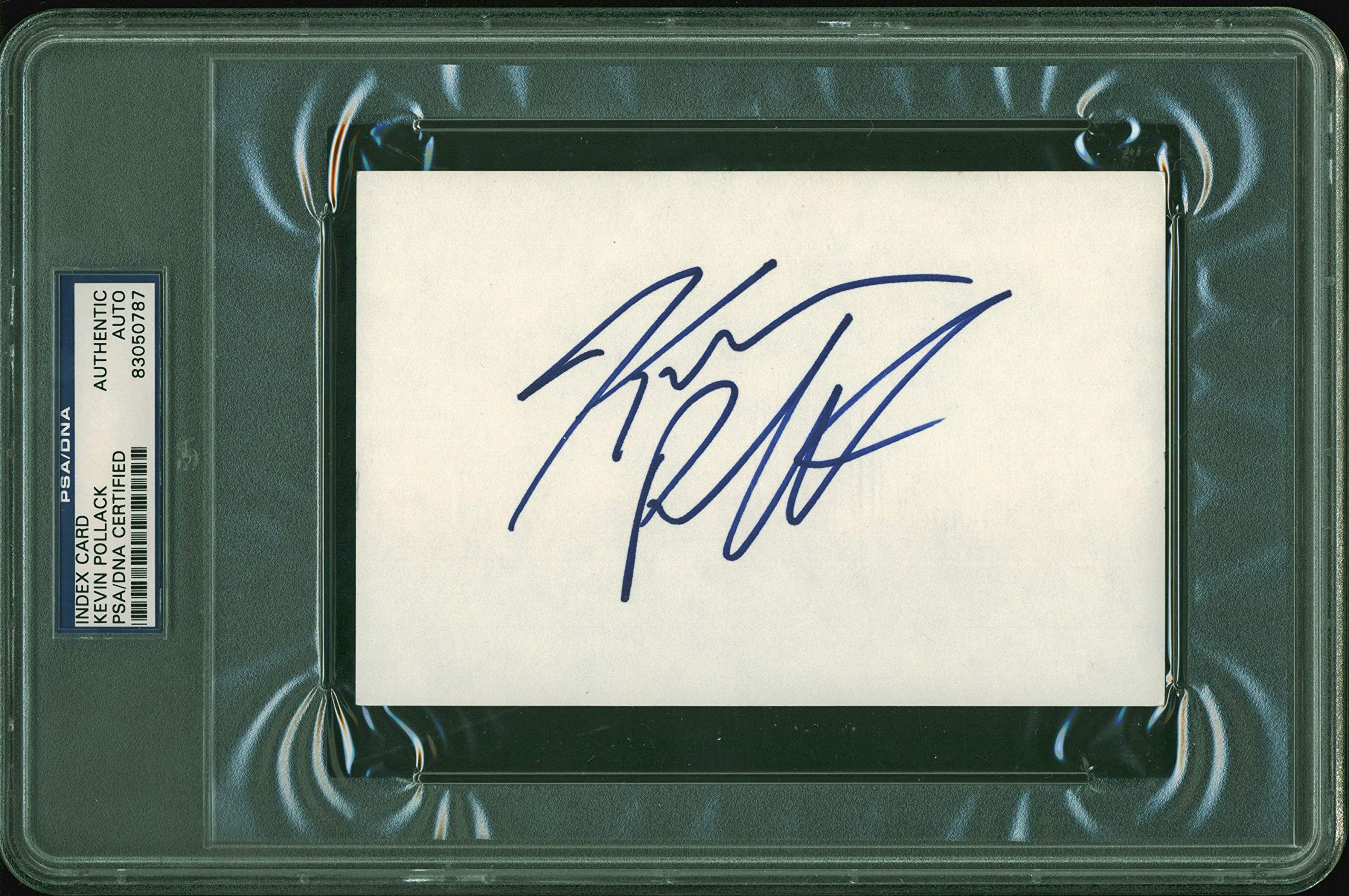 Kevin Pollack The Unusual Suspects Authentic Signed 4x6 Index Card PSA Slabbed
