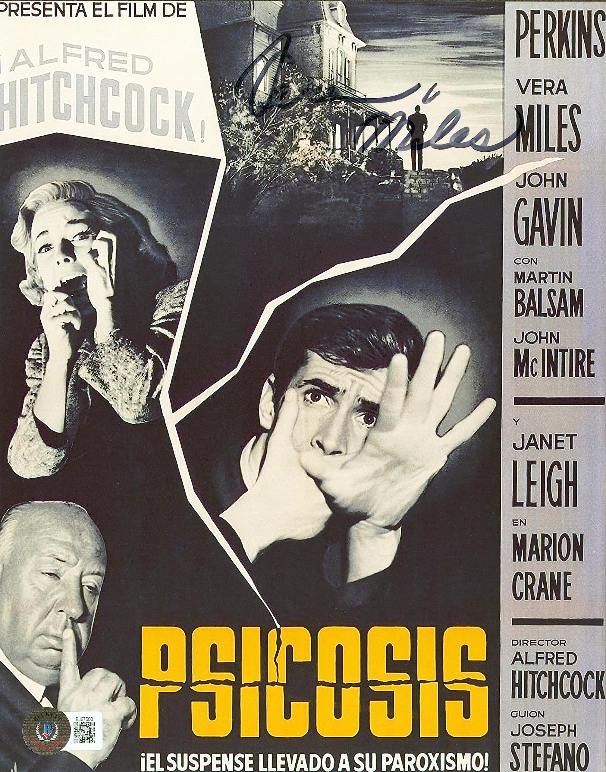 Vera Miles Psycho Authentic Signed 8x10 Photo Autographed BAS #BJ67500