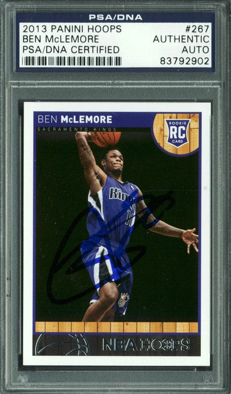 Kings Ben McLemore Authentic Signed Card 2013 Panini Hoops RC #267 PSA Slabbed