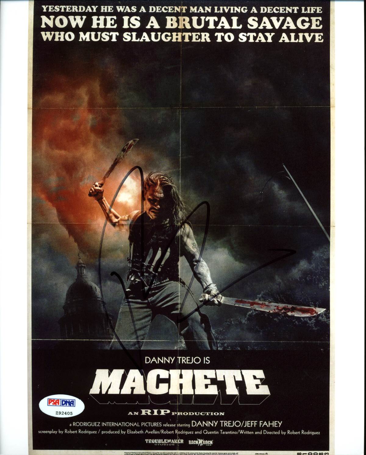 Robert Rodriguez Machete Authentic Signed 8X10 Photo Autographed PSA/DNA #Z92405