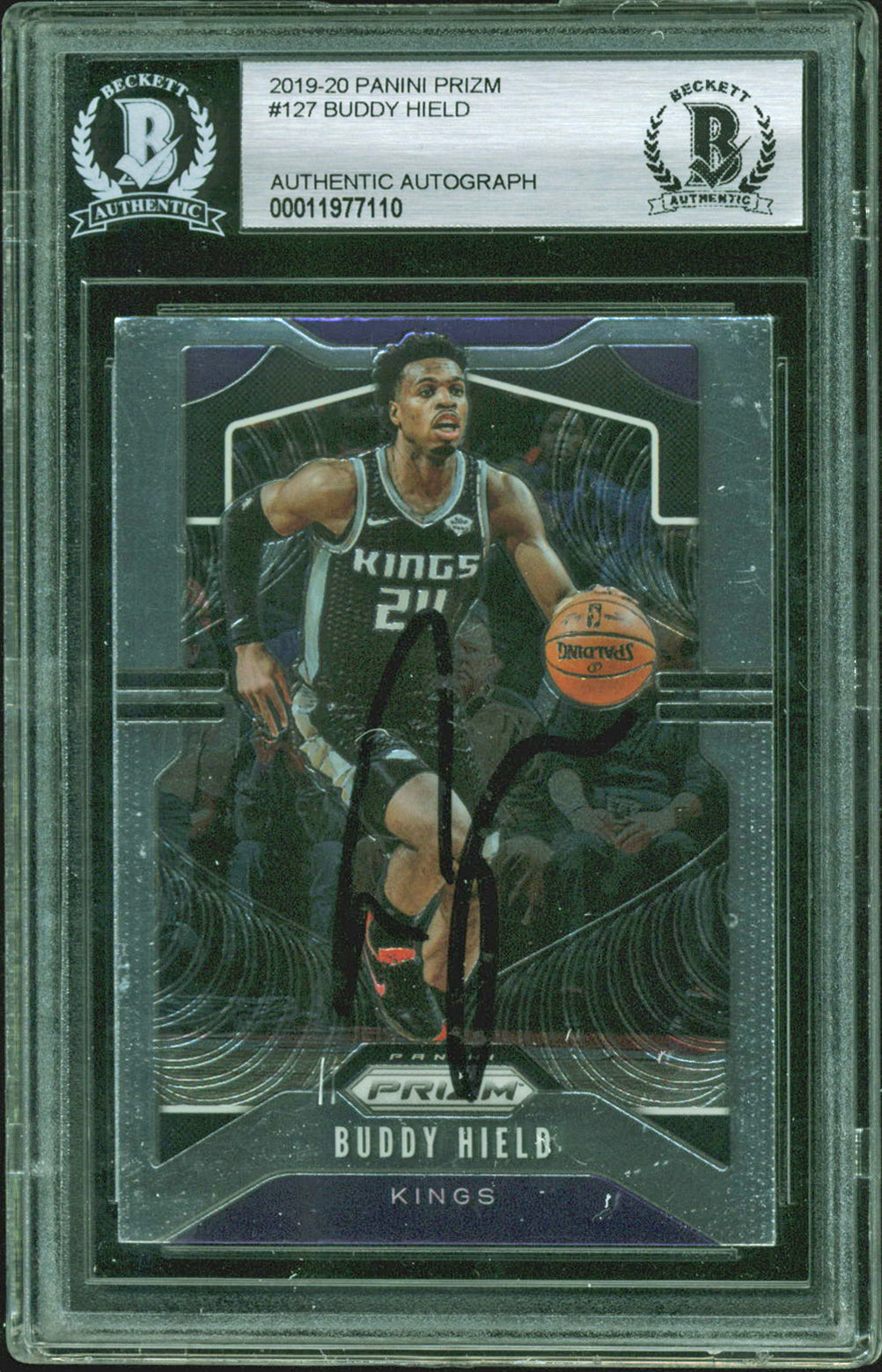 Kings Buddy Hield Authentic Signed 2019 Panini Prizm #127 Auto Card BAS Slabbed