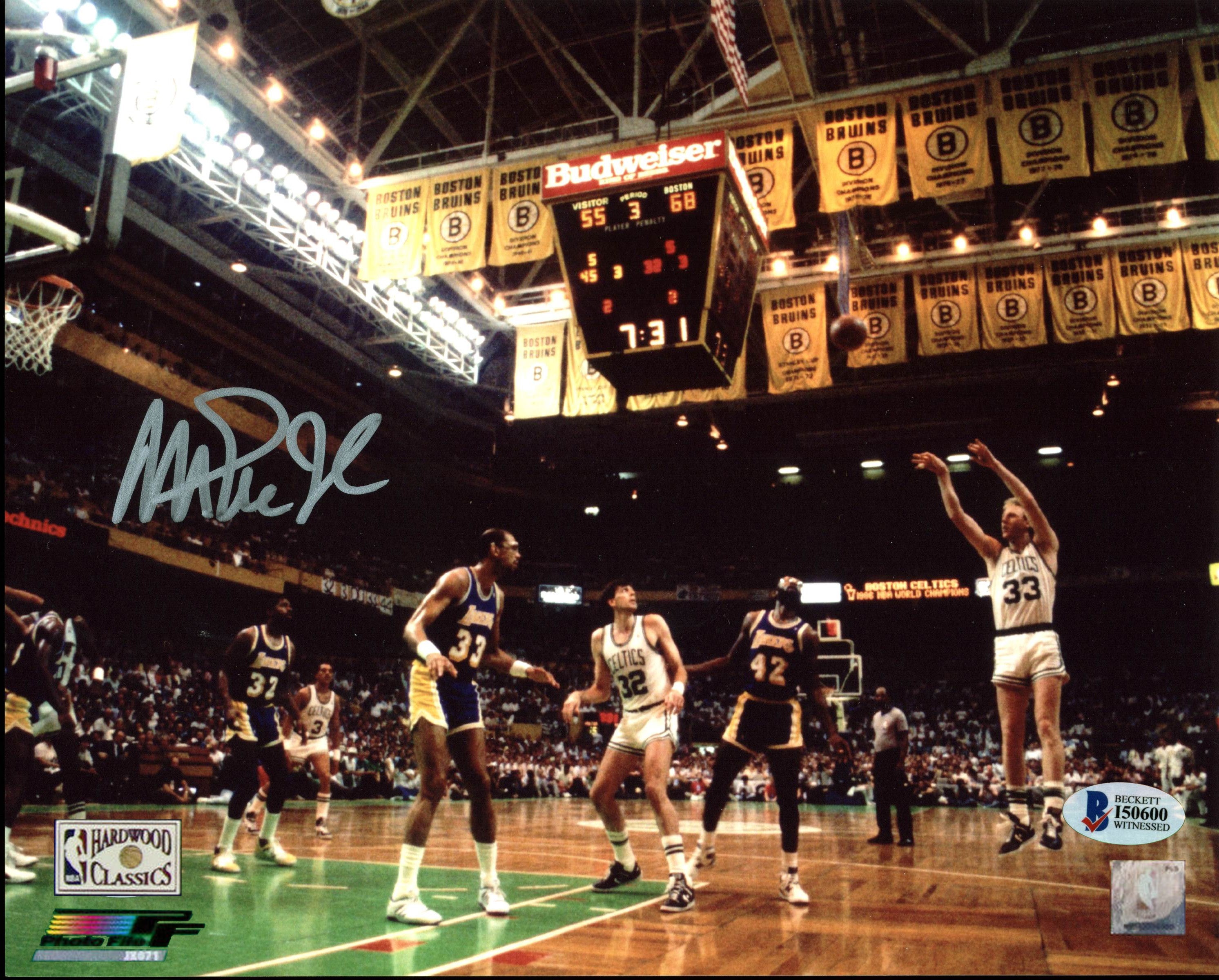 Lakers Magic Johnson Authentic Signed 8X10 1987 Finals Photo BAS Witnessed 5