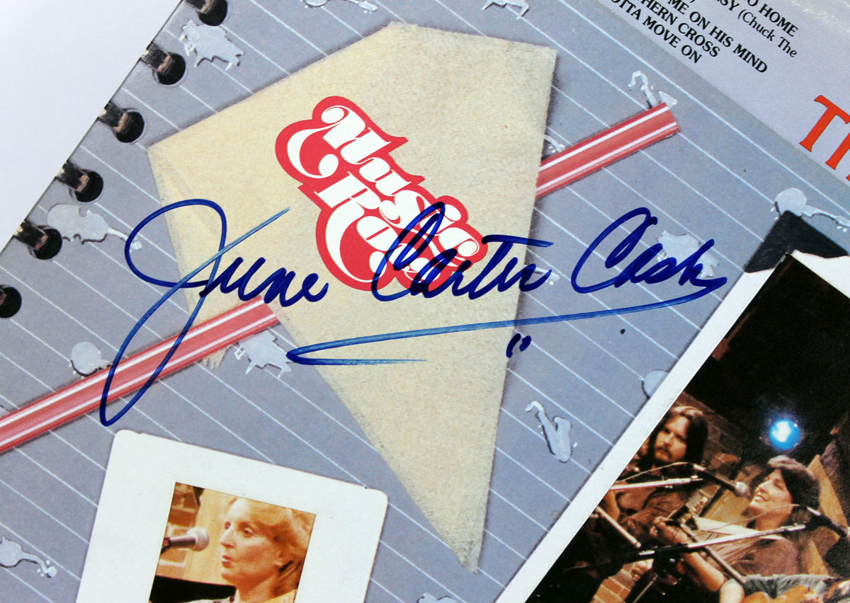 The Carter Family (3) June C. Cash, Helen & Anita Signed Album Cover W Vinyl BAS