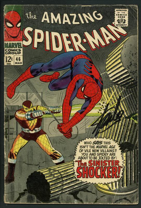 Stan Lee Signed Amazing Spider-Man #46 Comic Book The Shocker PSA/DNA #W18622