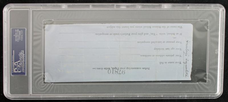 Thomas Huxley Authentic Signed 3.5X8.25 Cut Autographed PSA/DNA Slabbed
