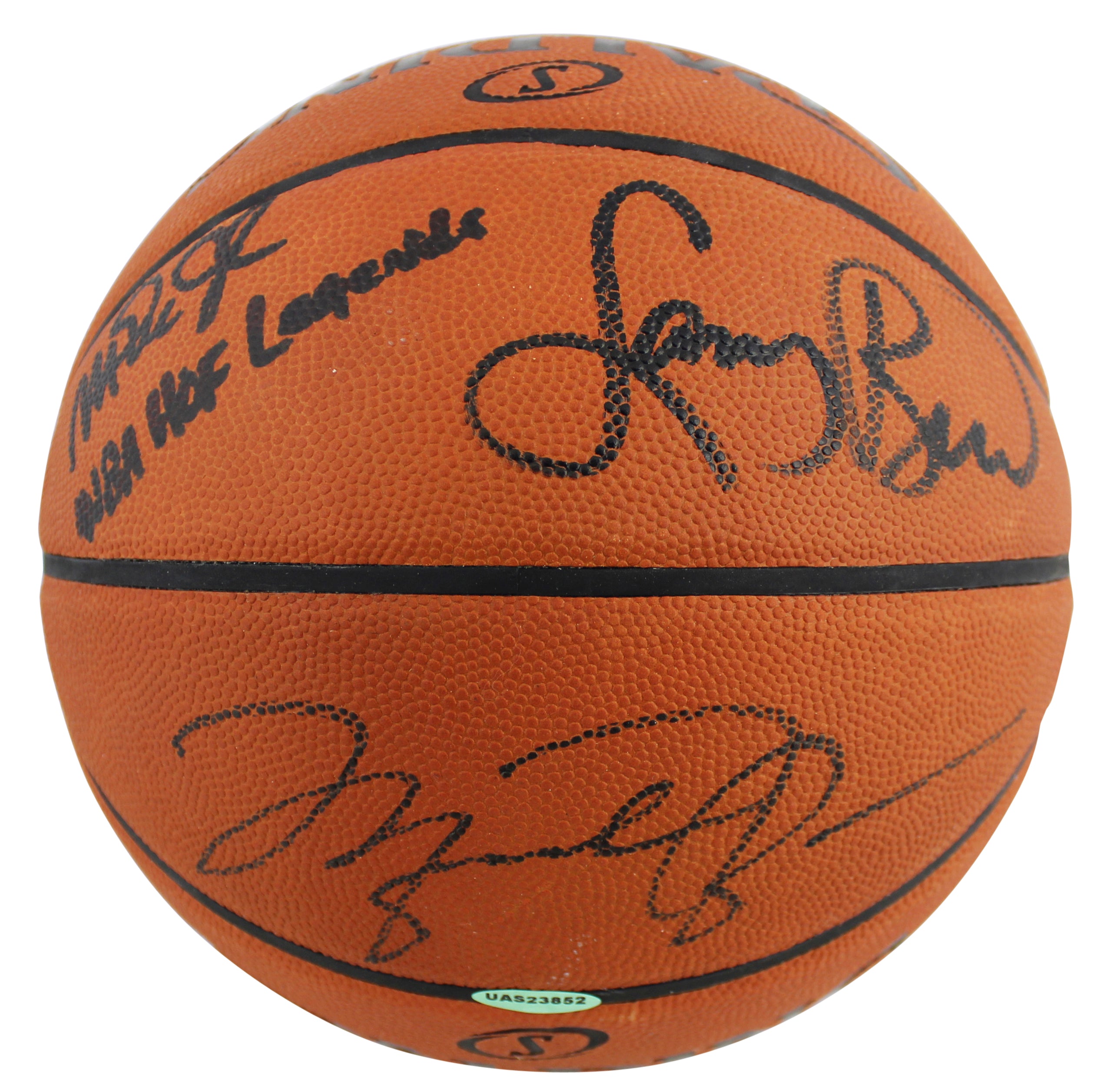NBA HOF Legends (3) Jordan, Bird & Johnson Signed NBA Basketball BAS #A39840