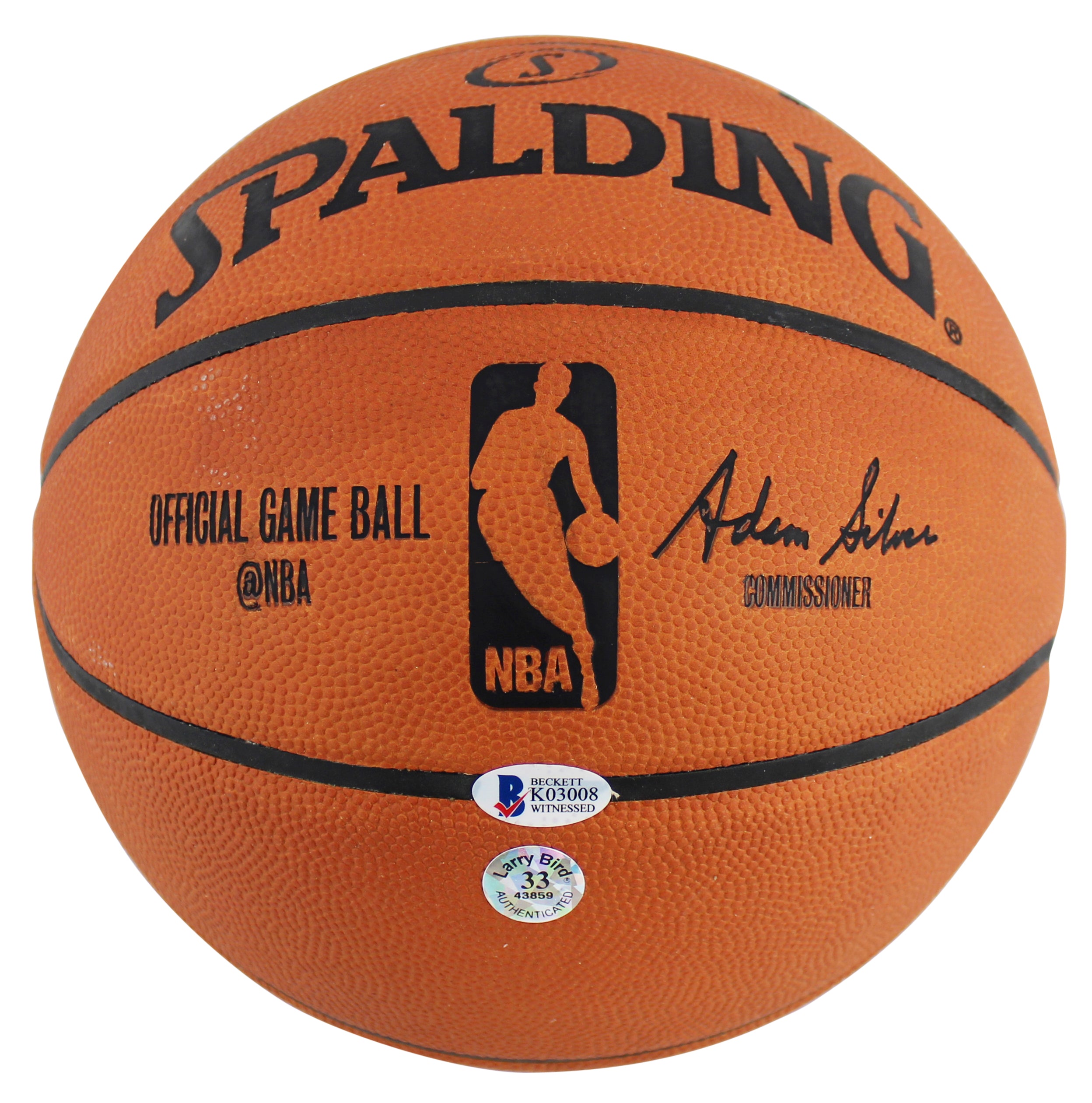NBA HOF Legends (3) Jordan, Bird & Johnson Signed NBA Basketball BAS #A39840