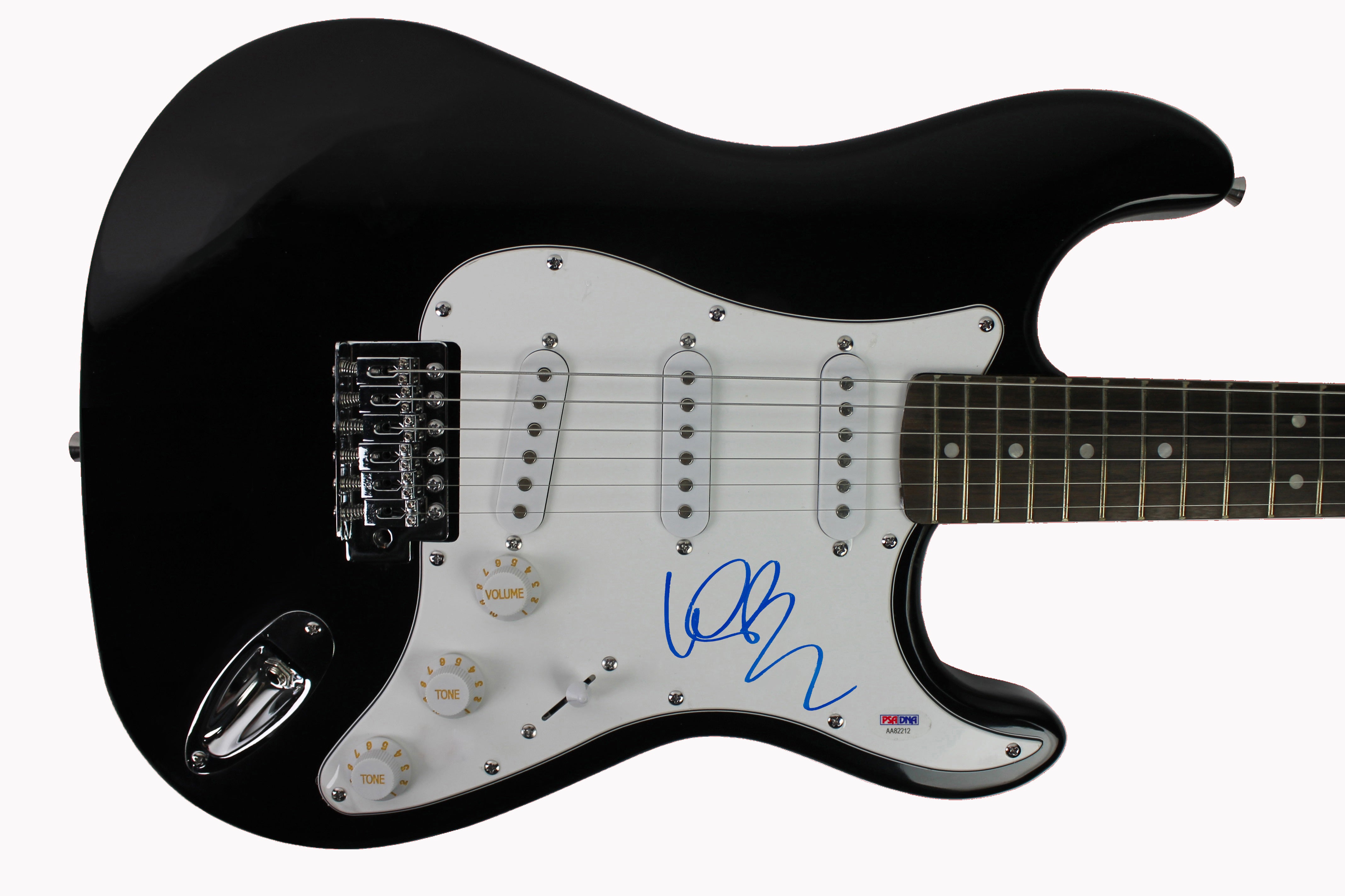 Vanilla Ice Authentic Signed Black Electric Guitar Autographed PSA/DNA #AA82212