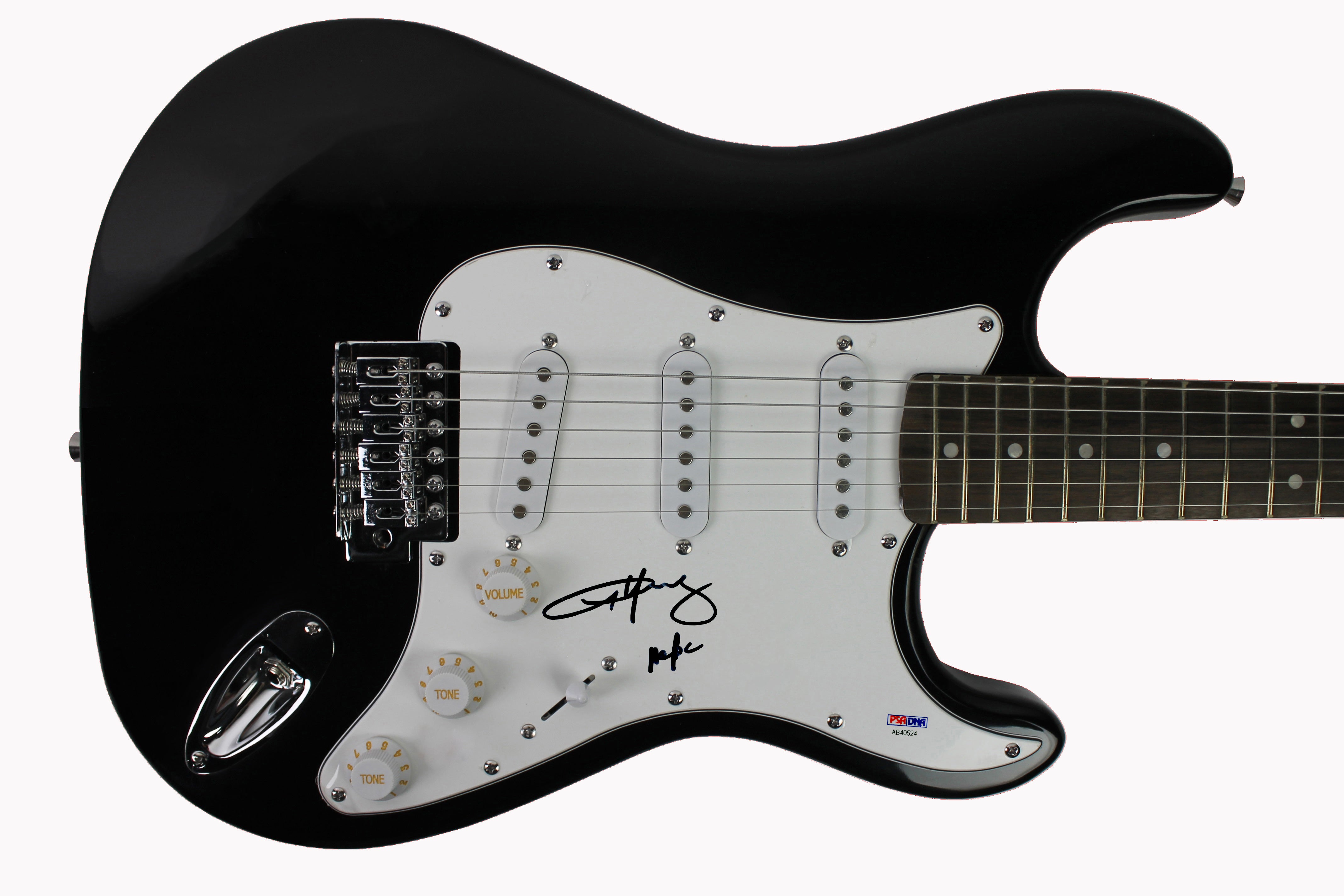 Angus Young "AC/DC" Authentic Signed Black Electric Guitar PSA/DNA #AB40524