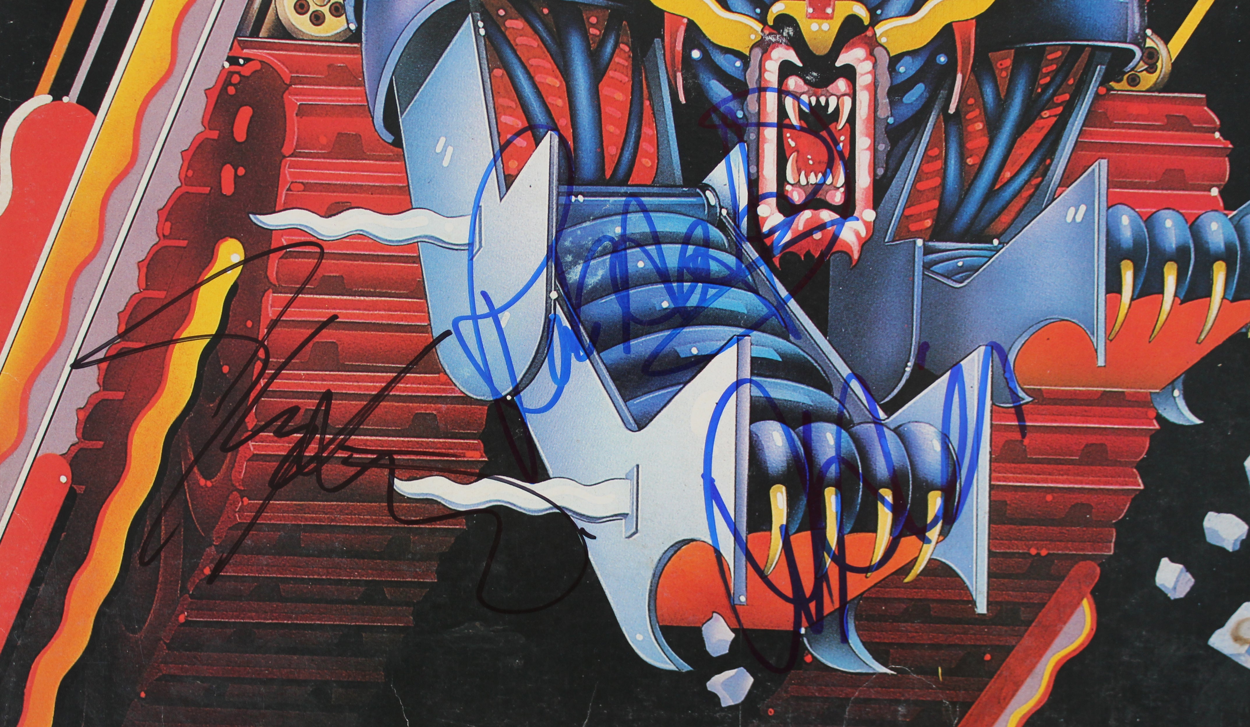 Judas Priest (3) Halford, Hill & Tipton Signed Album Cover BAS #AB77966