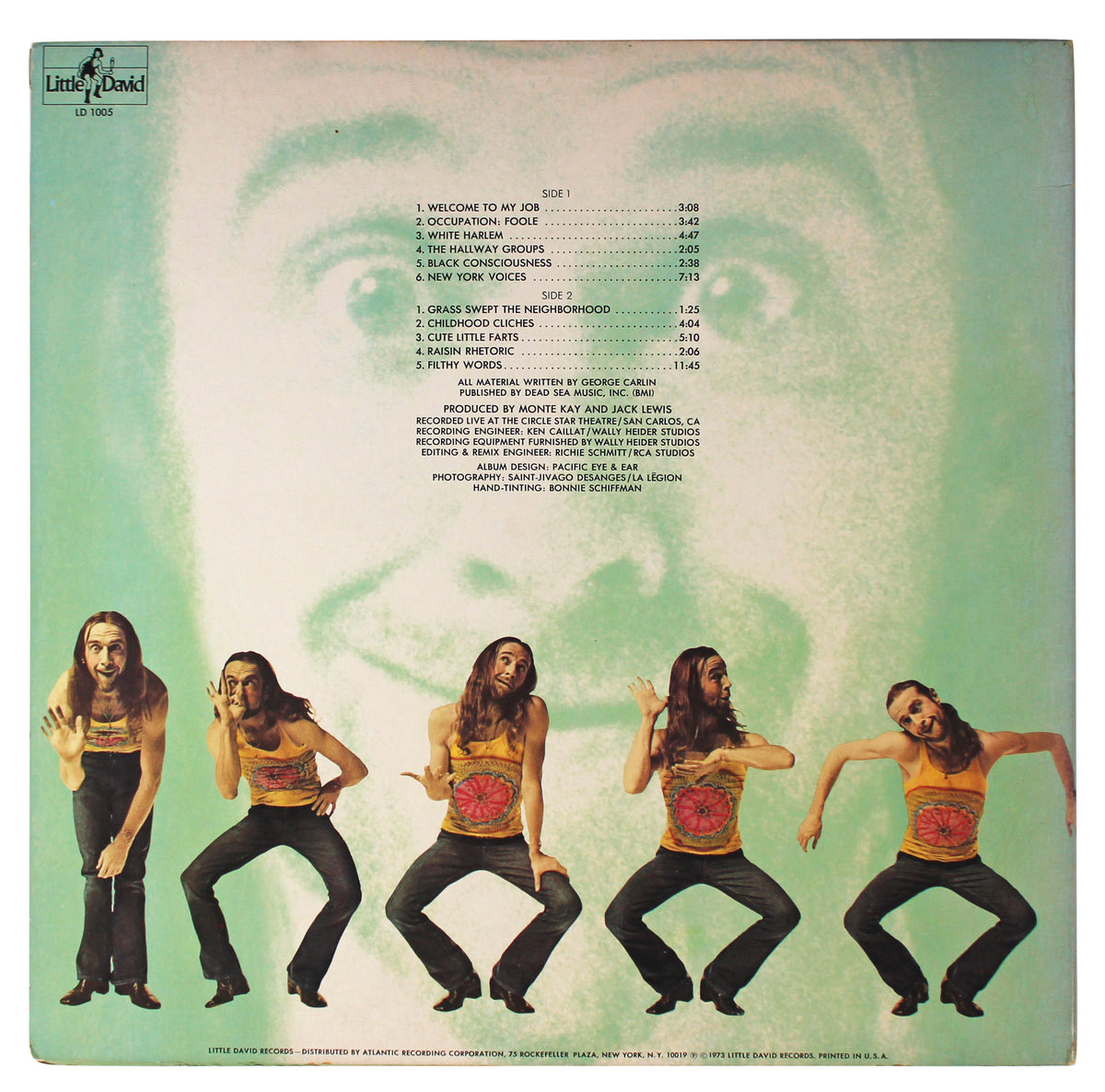 George Carlin Signed Occupation: Foole Album Cover W/ Vinyl PSA/DNA #T66097