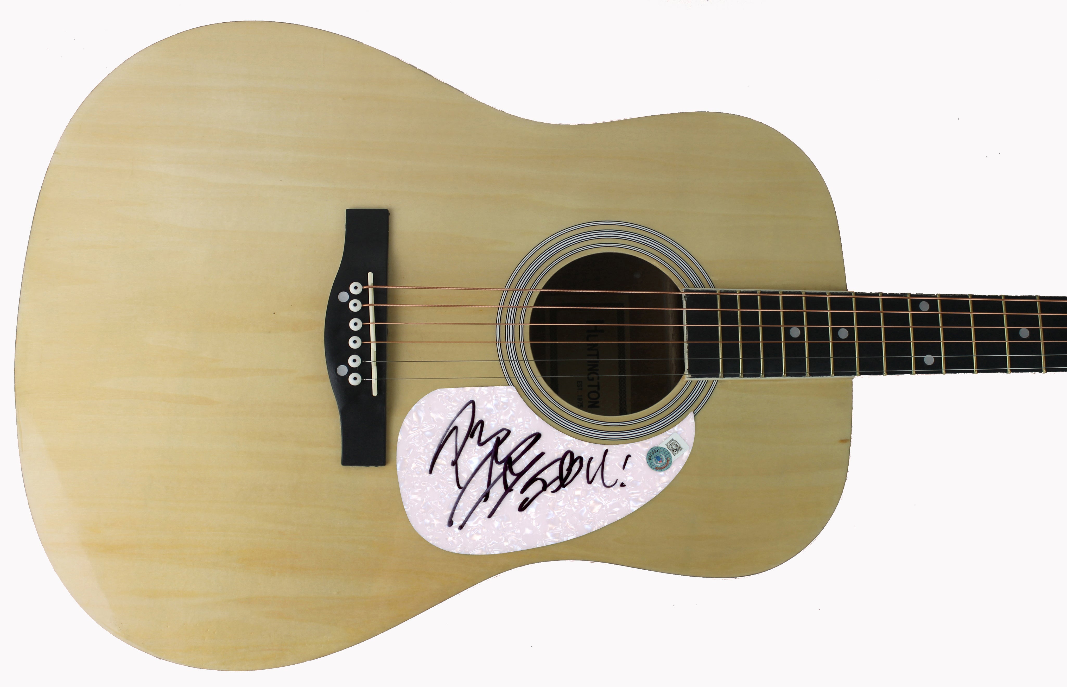 Post Malone "I Love You!" Authentic Signed Natural Acoustic Guitar BAS #BK88845
