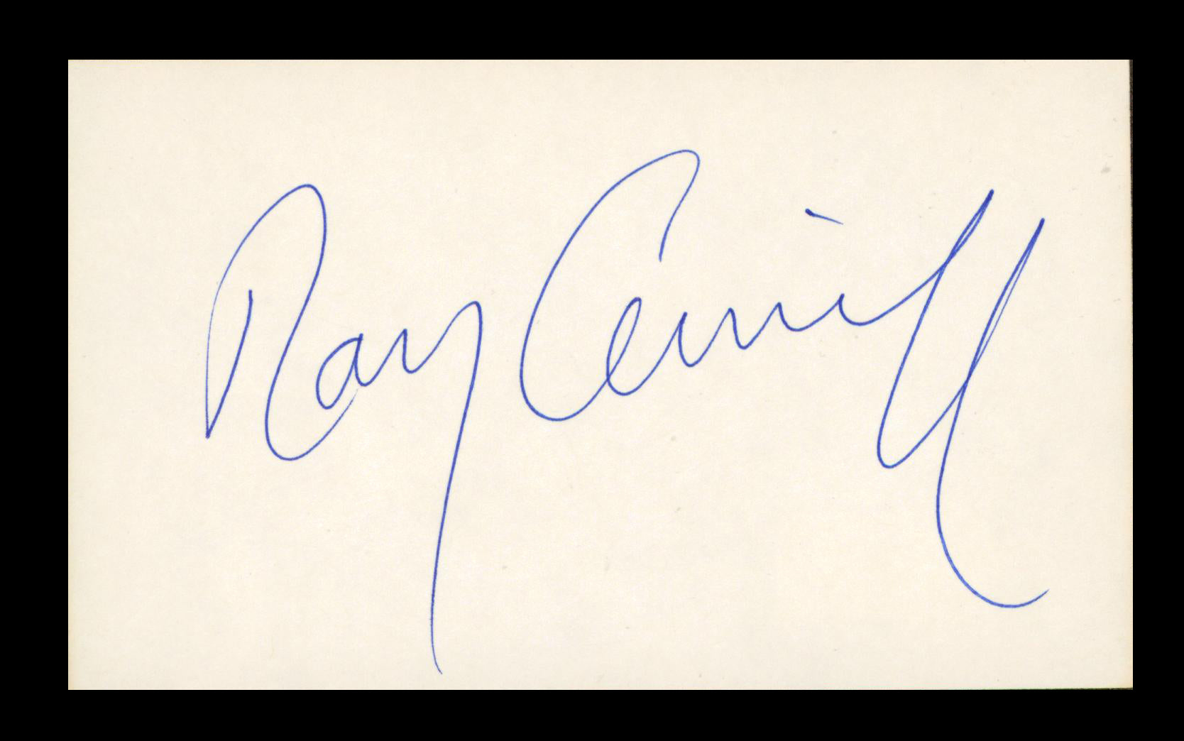 Ray Conniff Musician Authentic Signed 3x5 Index Card Autographed BAS #BP00903