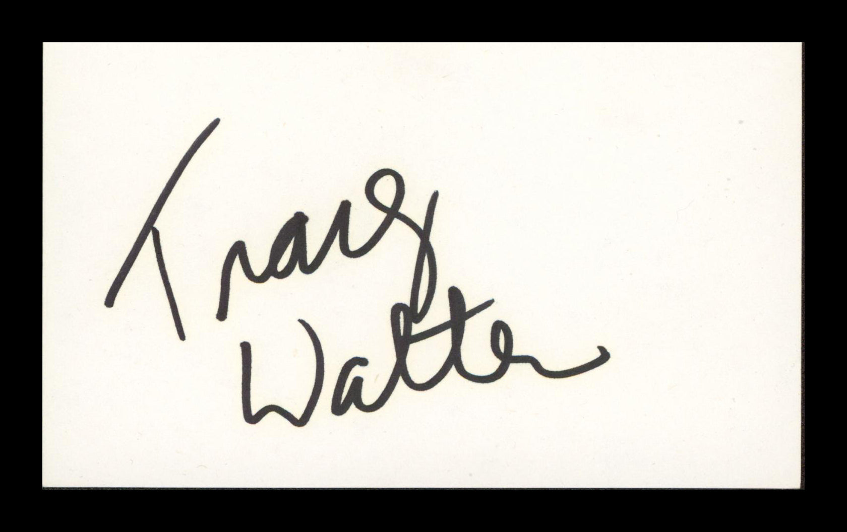 Tracey Walter Repo Man Authentic Signed 3x5 Index Card Autographed BAS #BP00915