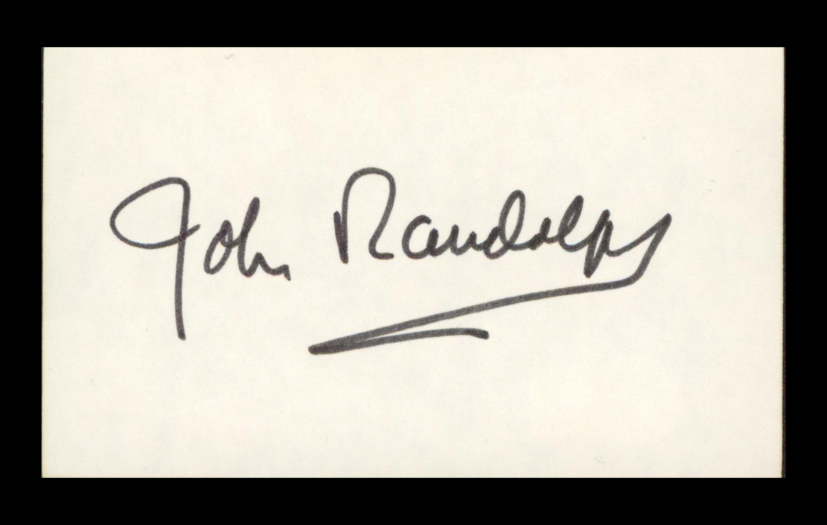 John Randolph Seconds Authentic Signed 3x5 Index Card Autographed BAS #BP00918