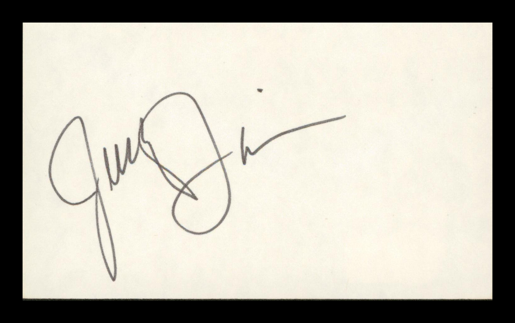Jerry Dixon Warrant Authentic Signed 3x5 Index Card Autographed BAS #BP00928