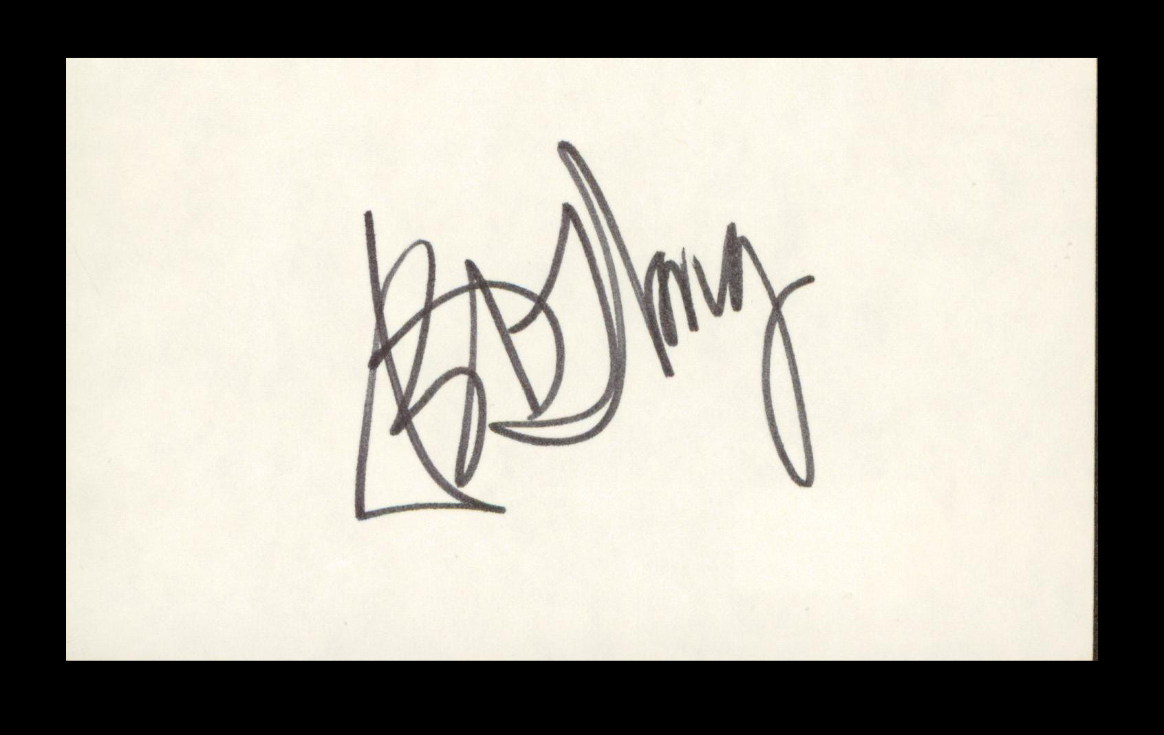 B.D. Wong Mulan Authentic Signed 3x5 Index Card Autographed BAS #BP00931