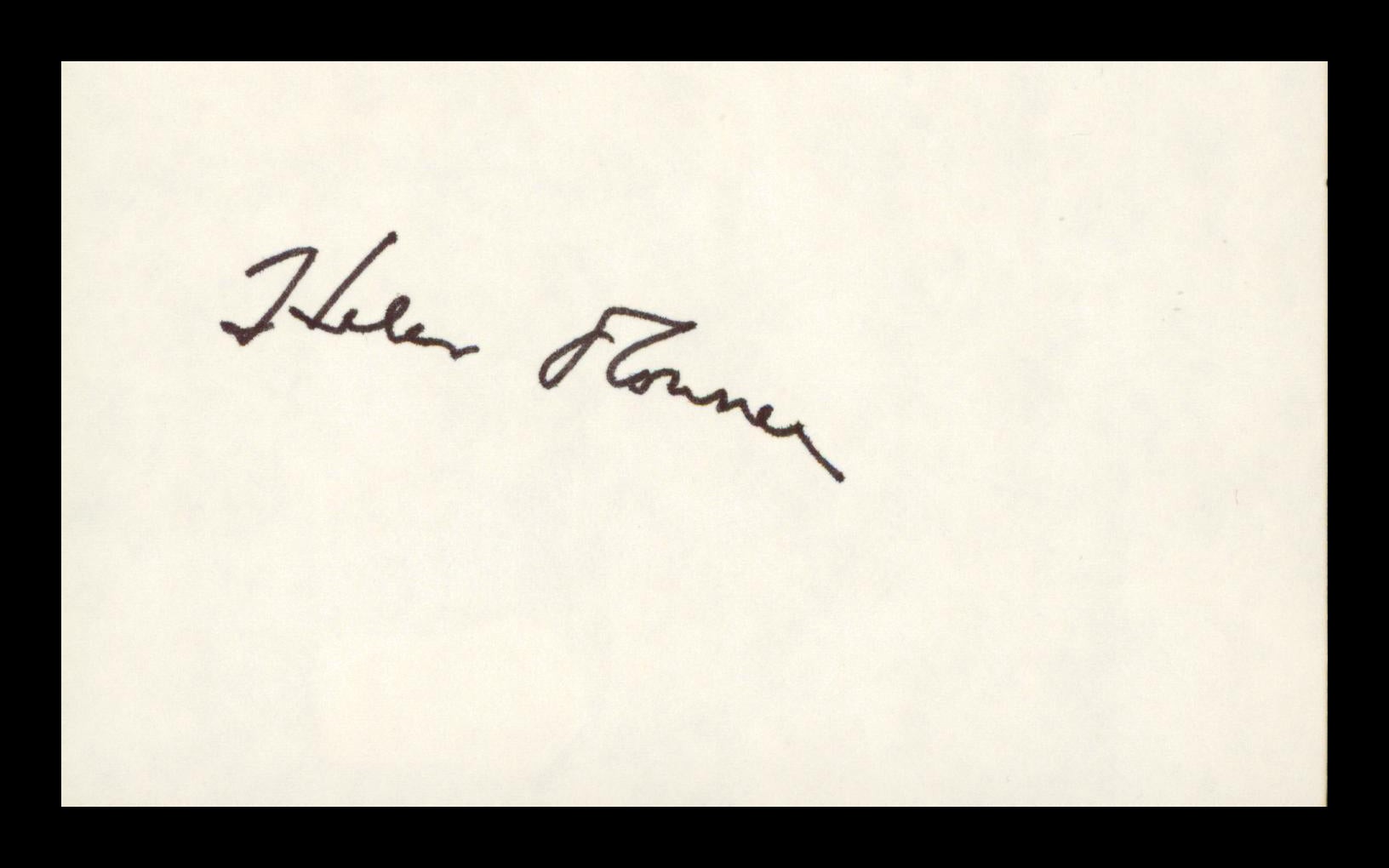 Helen O'Connell Musician Authentic Signed 3x5 Index Card BAS #BP00934