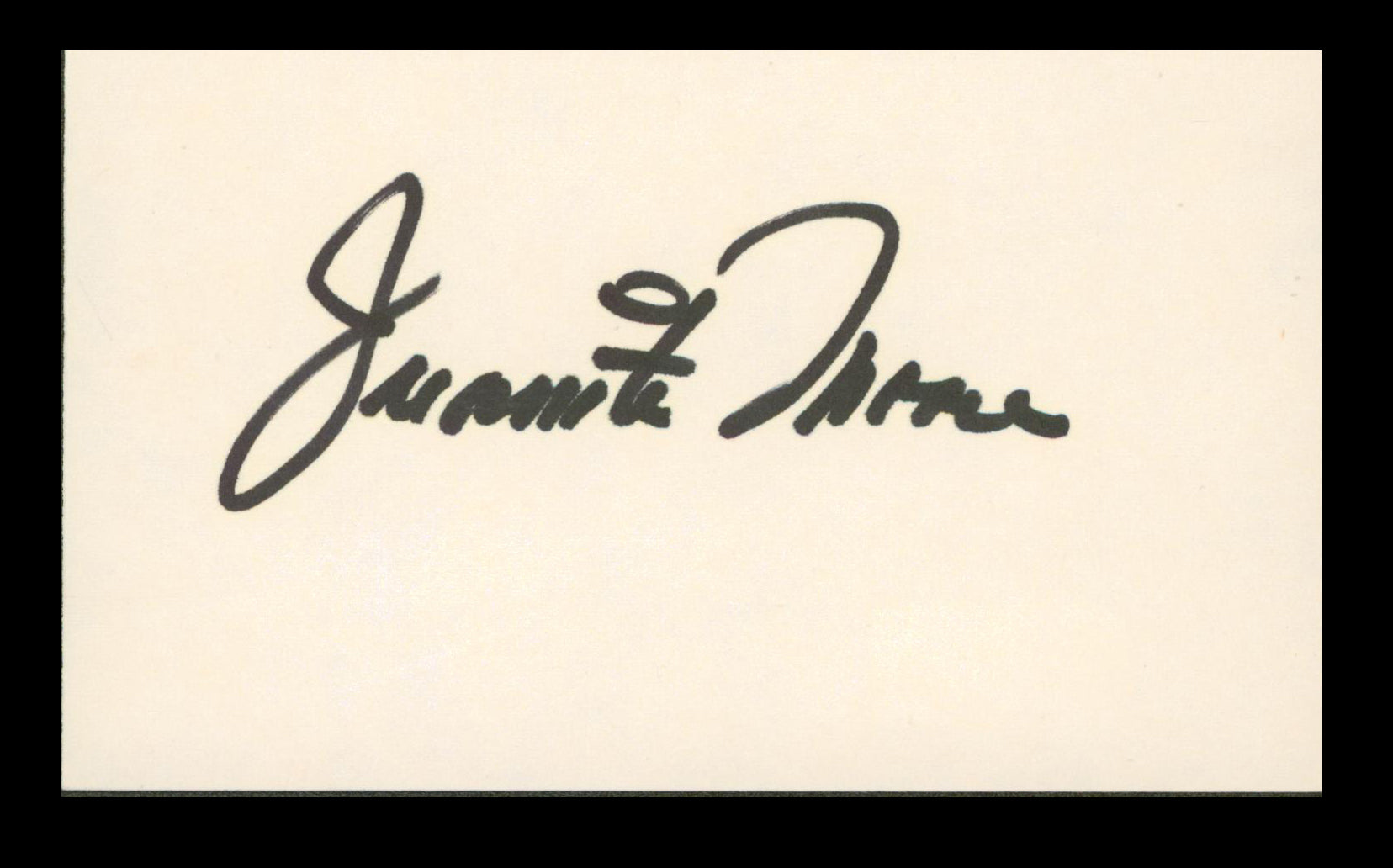 Juanita Moore Imitation of Life Authentic Signed 3x5 Index Card BAS #BP00936