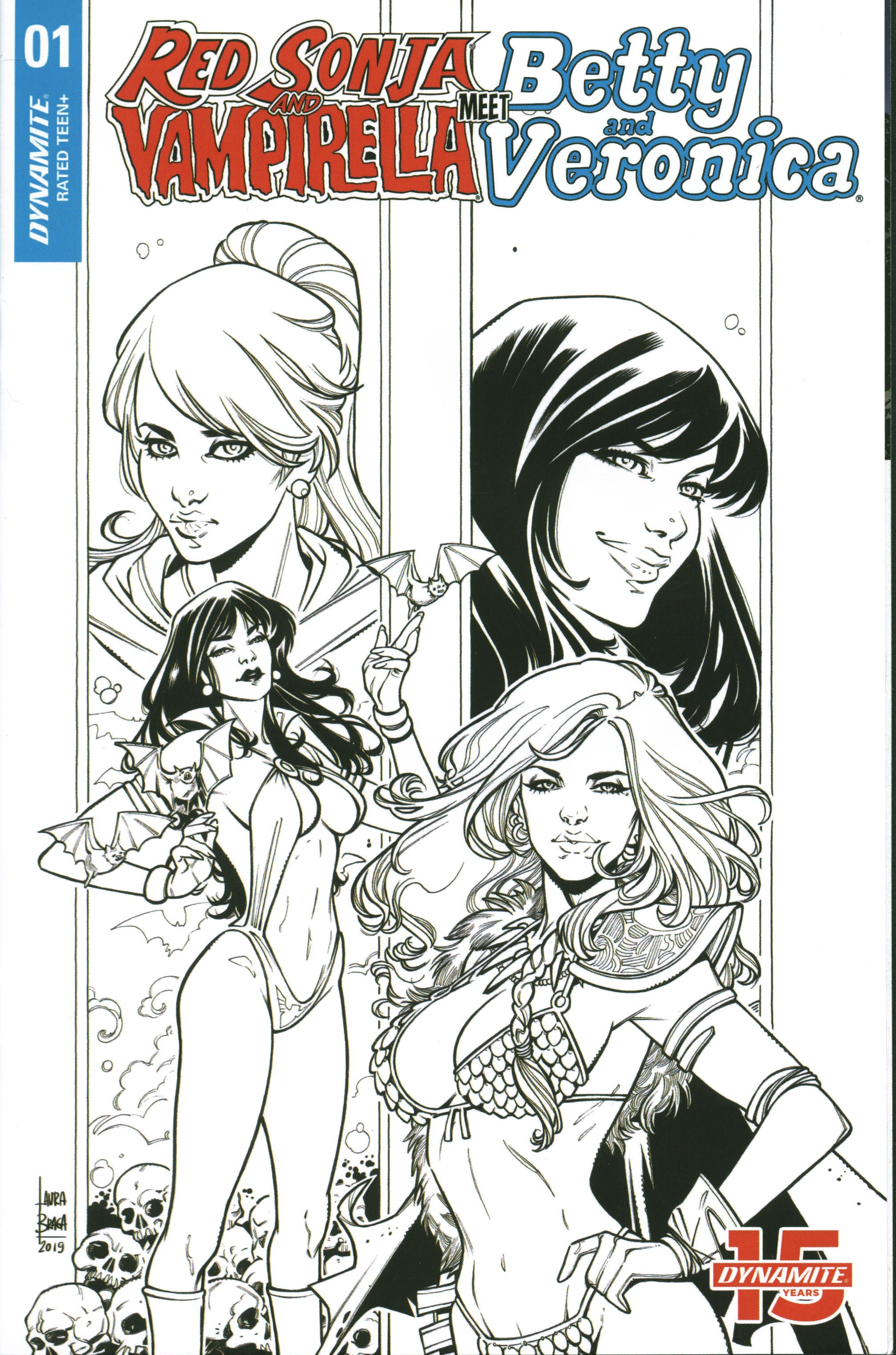 Red Sonja & Vampirella Meet Betty & Veronica Dynamite 01 Variant Comic Un-signed