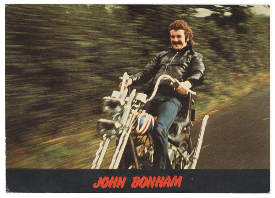 John Bonham Led Zeppelin Signed 6x8 The Song Remains The Same Postcard JSA