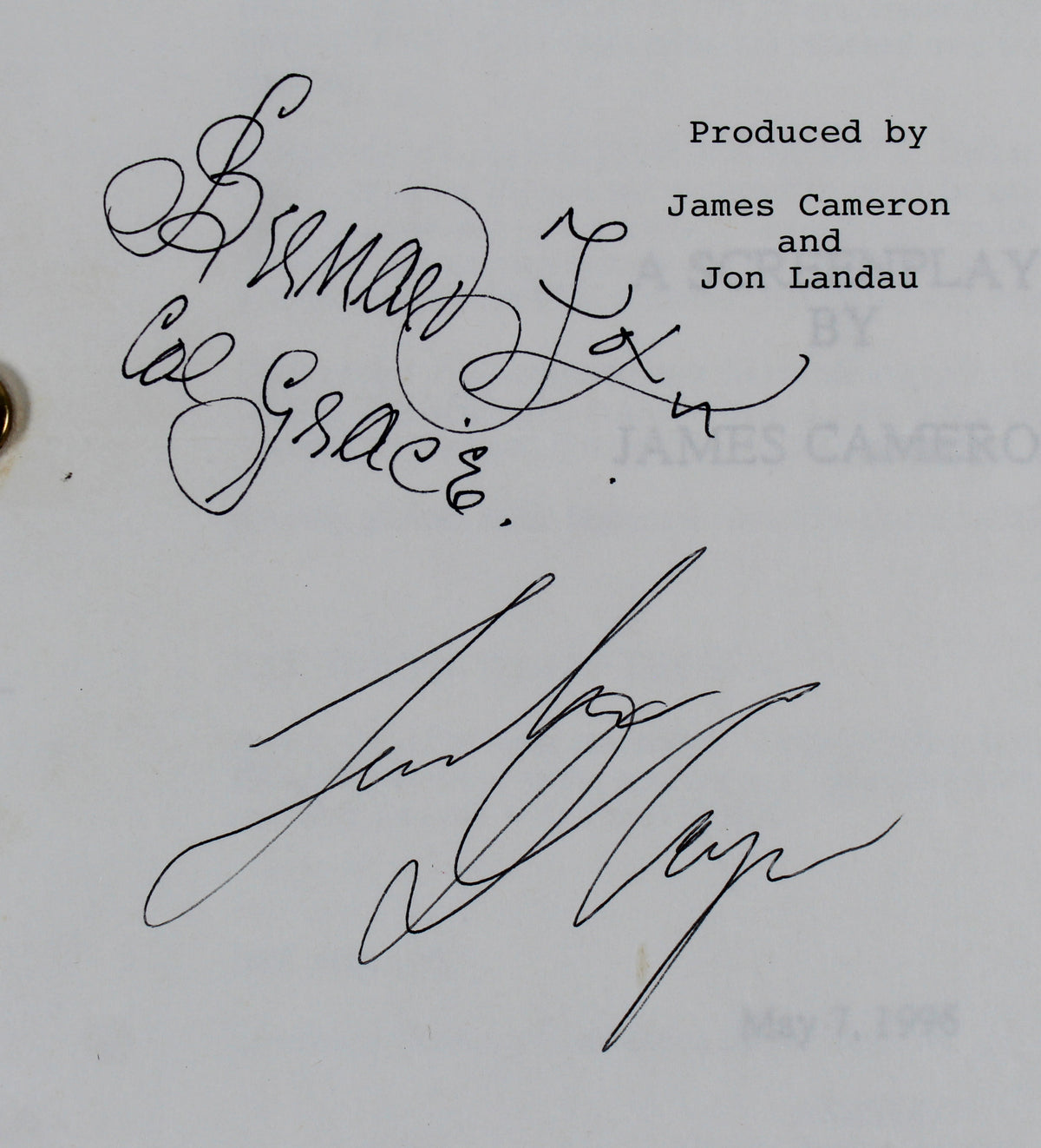 Titanic (3) DiCaprio, Fox & Dean Authentic Signed Movie Script BAS #AB89777