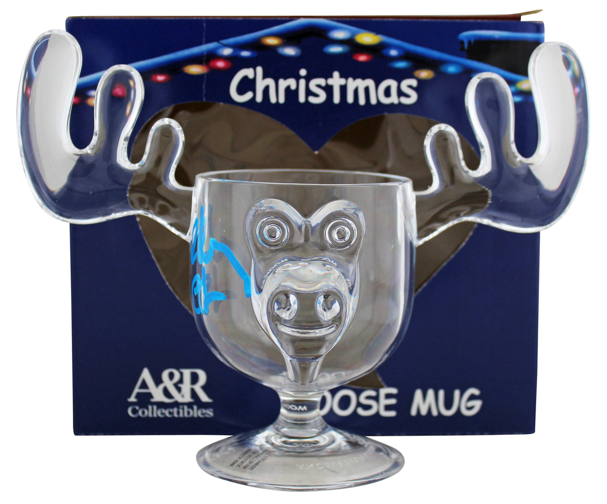 Chevy Chase Christmas Vacation Signed Acrylic Moose Mug BAS Witnessed #WM69494