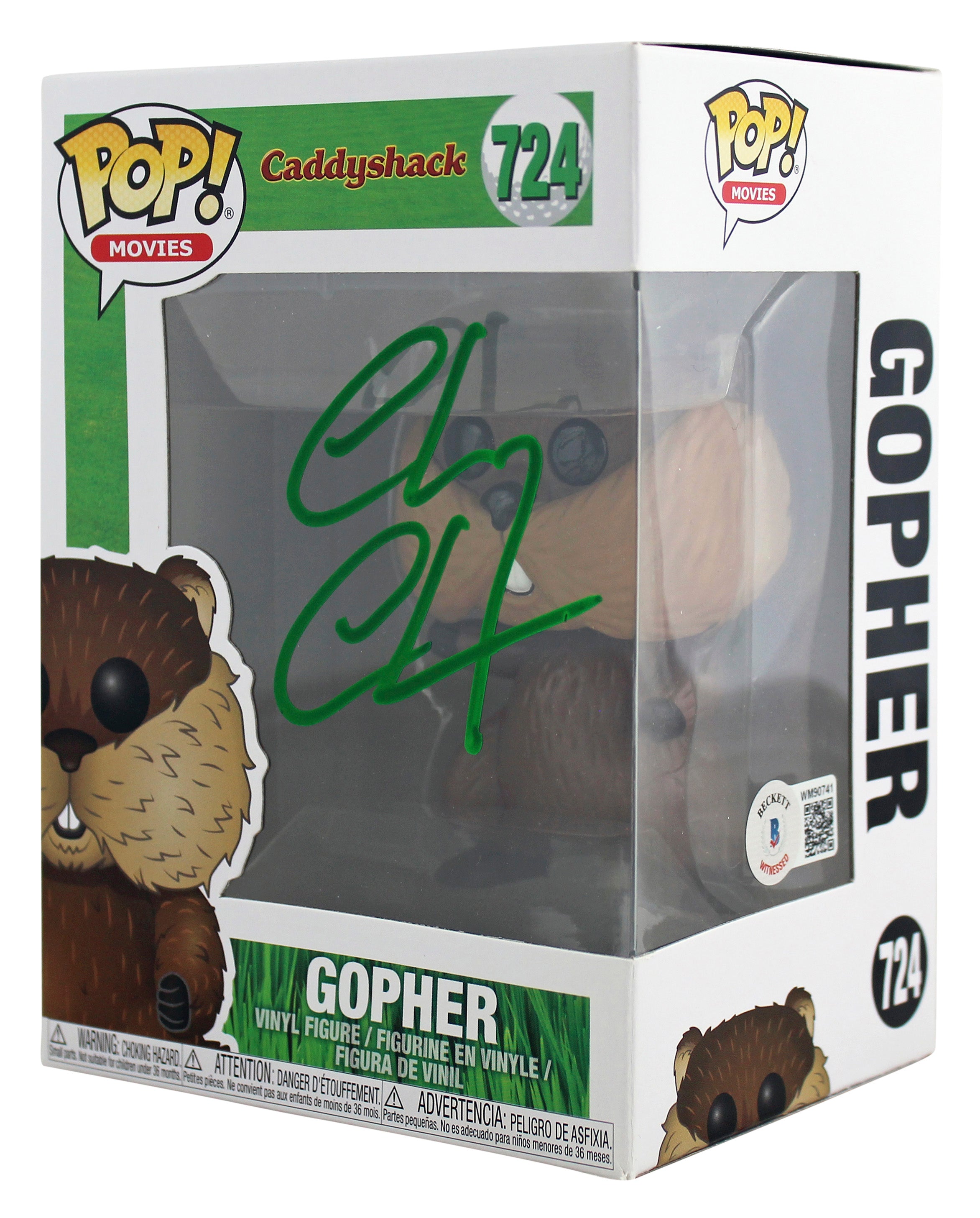 Chevy Chase Caddyshack Signed Gopher Funko Pop Vinyl Figure BAS Witnessed