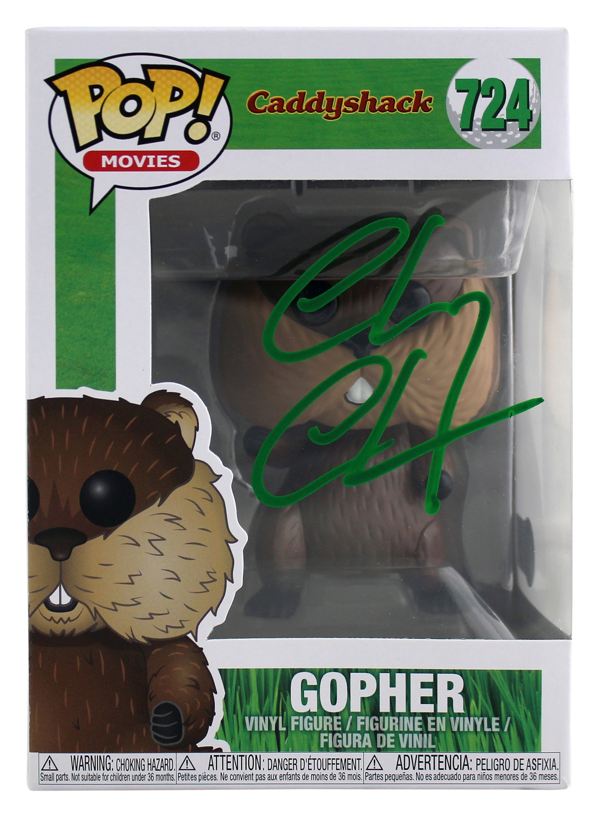 Chevy Chase Caddyshack Signed Gopher Funko Pop Vinyl Figure BAS Witnessed