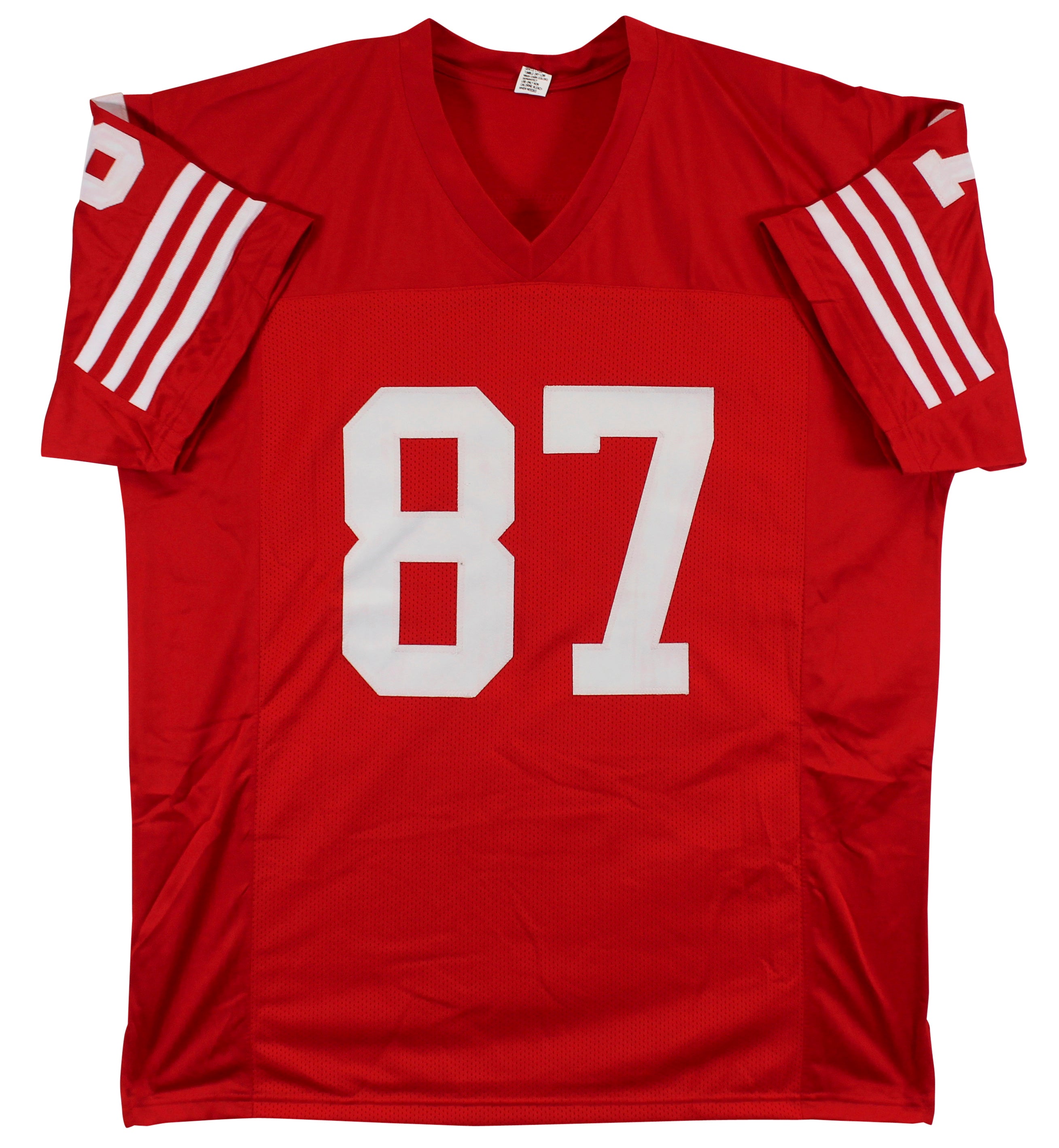 Dwight Clark Authentic Signed Red Pro Style Jersey BAS Witnessed #J45975