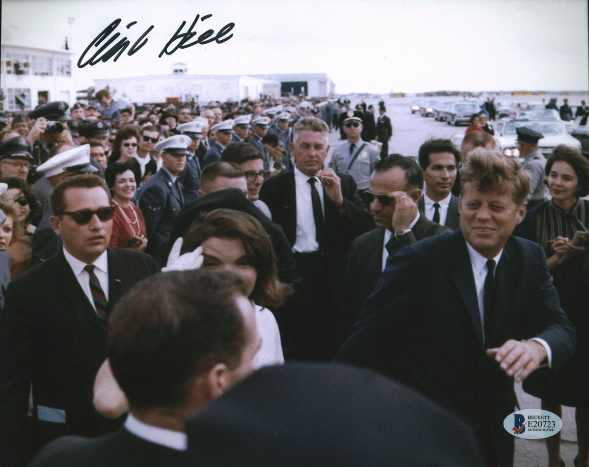 Clint Hill JFK Assassination Secret Service Agent Signed 8x10 Photo BAS #E20723