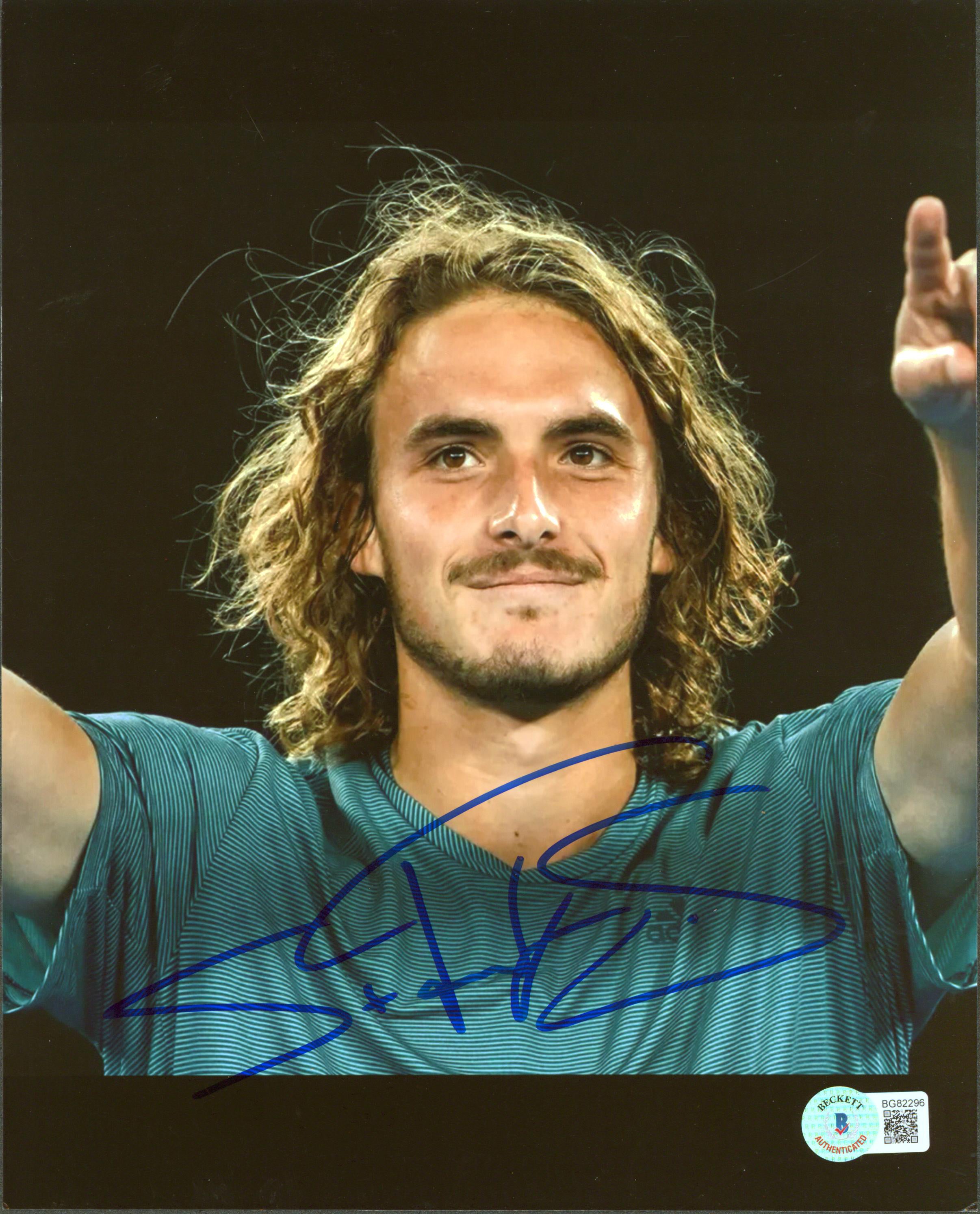Stefanos Tsitsipas Authentic Signed 8x10 Photo Autographed BAS #BG82296