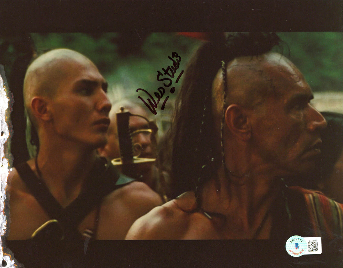 Wes Studi The Last of the Mohicans Signed 8x10 Photo Damaged BAS #BJ32690