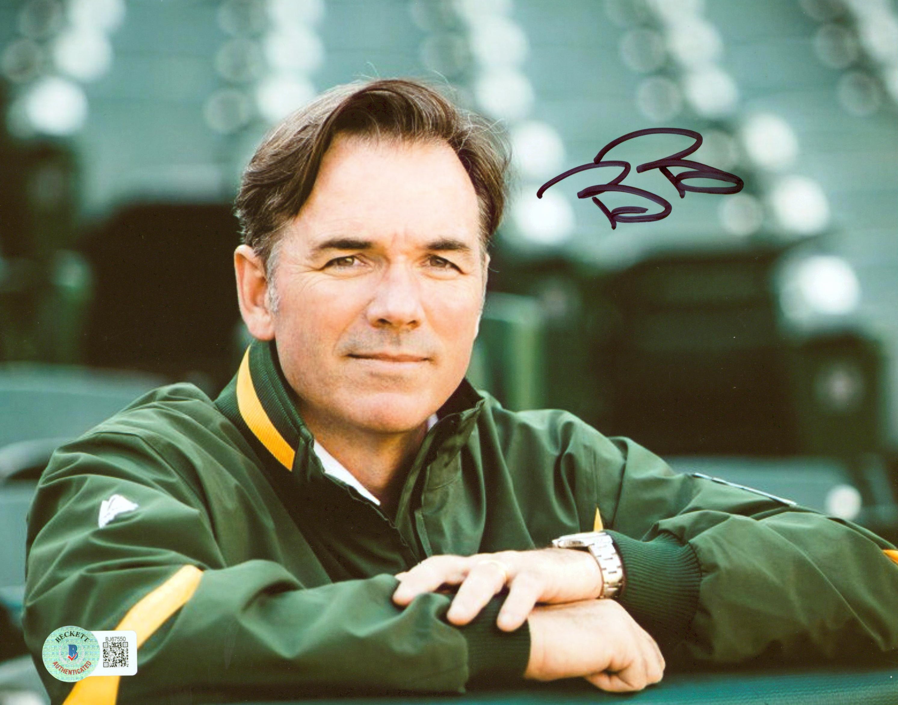Athletics Billy Beane Moneyball Authentic Signed 8x10 Photo BAS #BJ67550