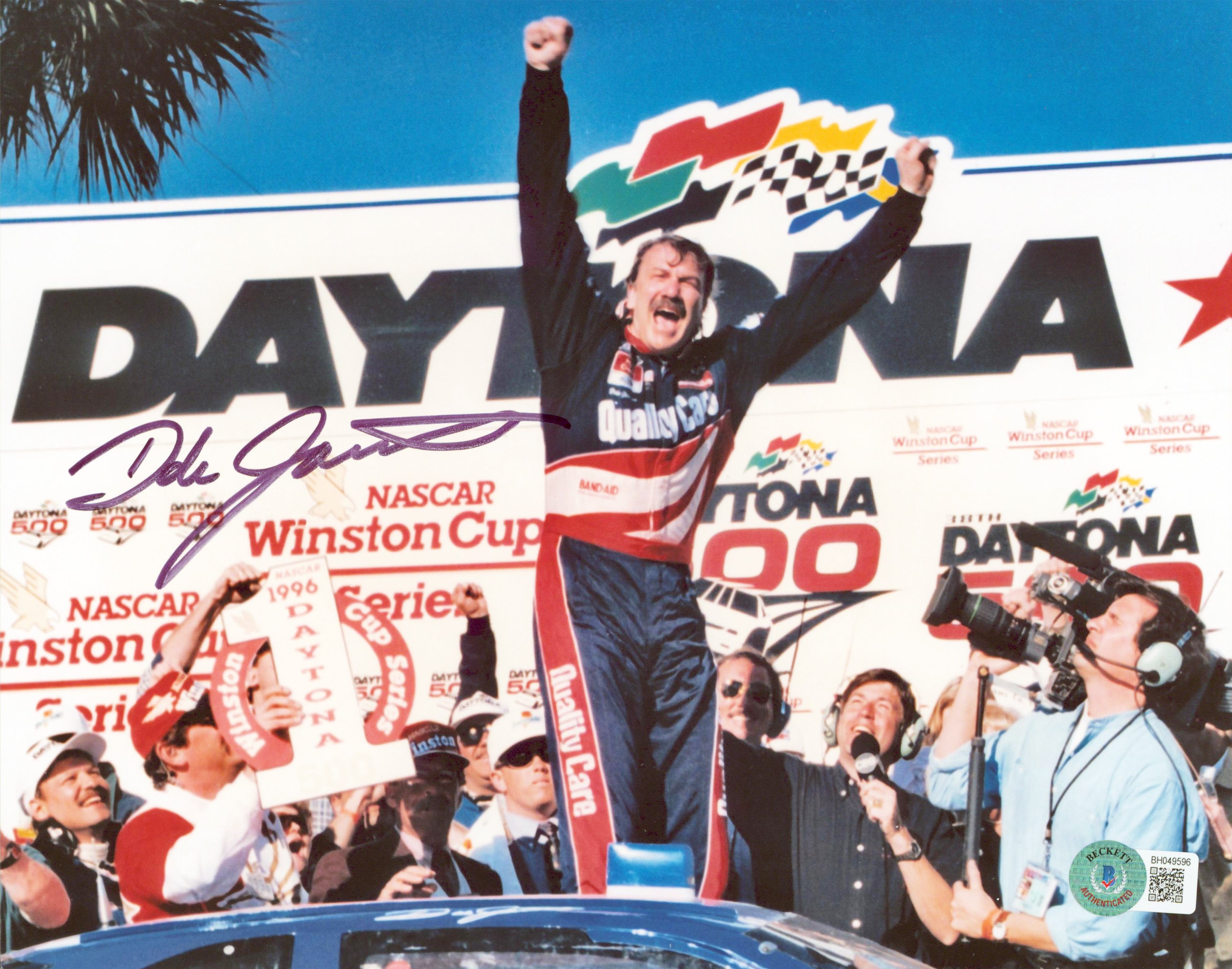 Dale Jarrett NASCAR Authentic Signed 8x10 Photo Autographed BAS #BH049596