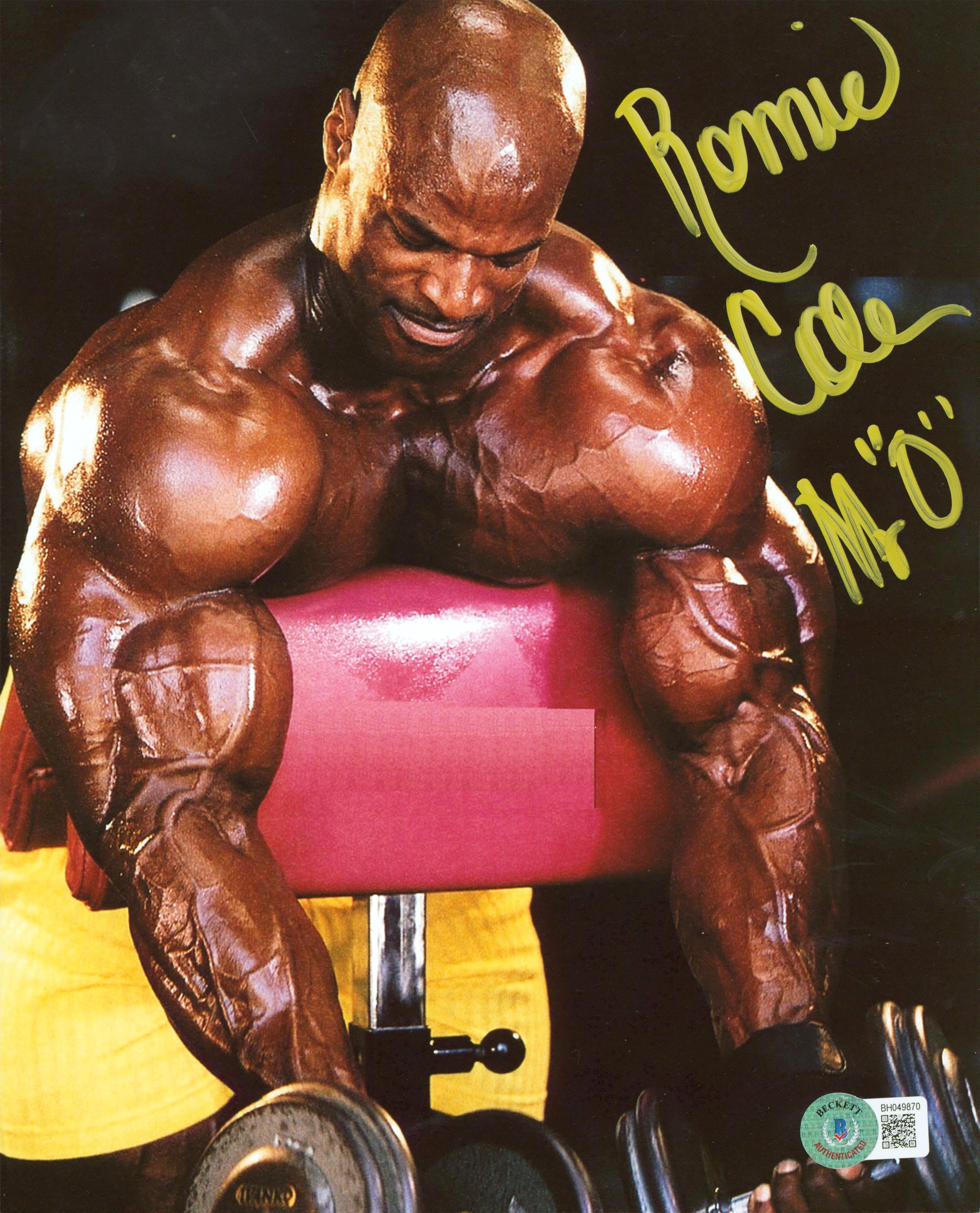 Ronnie Coleman "Mr. O" Authentic Signed 8x10 Photo Autographed BAS #BH049870
