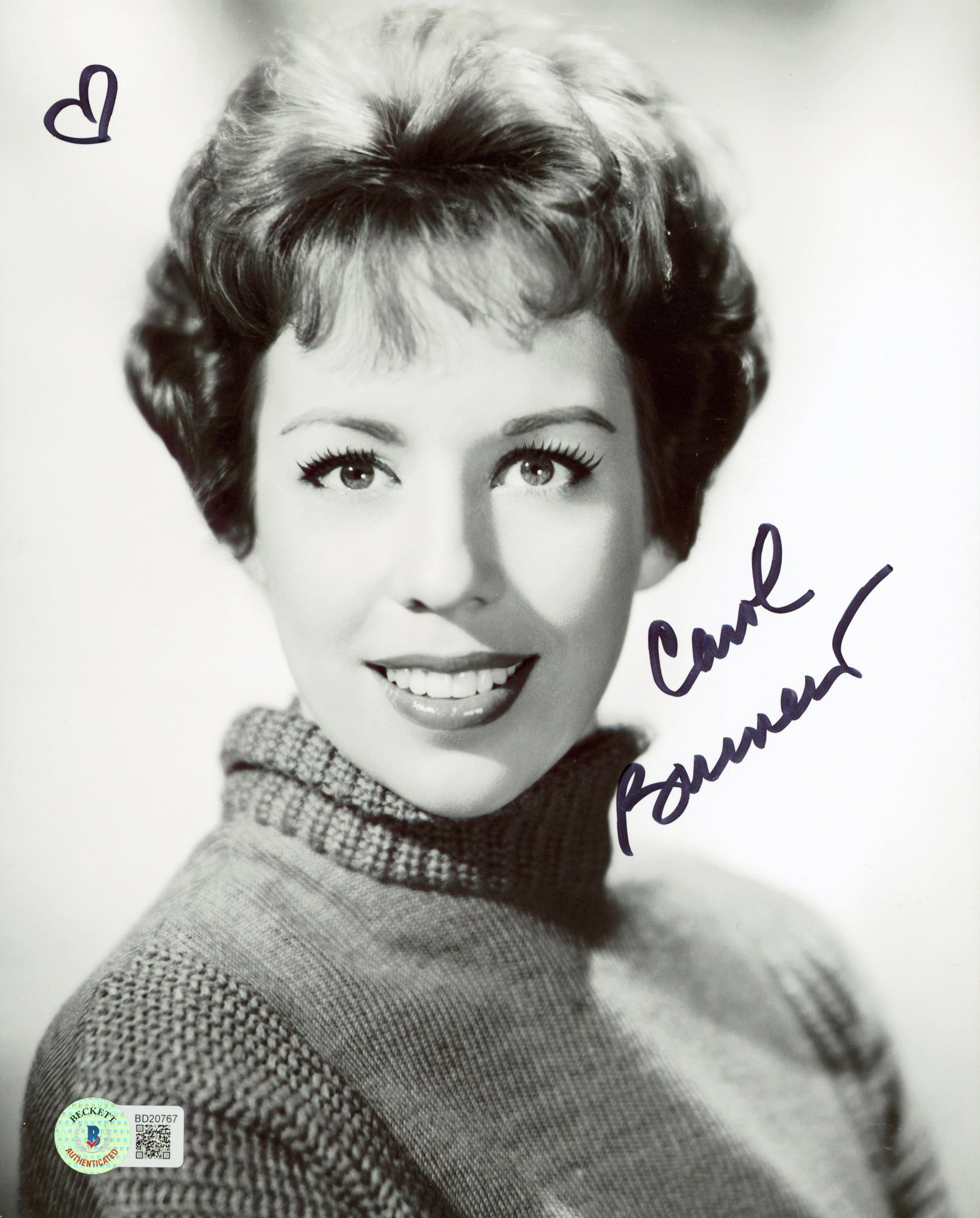 Carol Burnett Authentic Signed 8x10 Photo Autographed BAS #BD20767