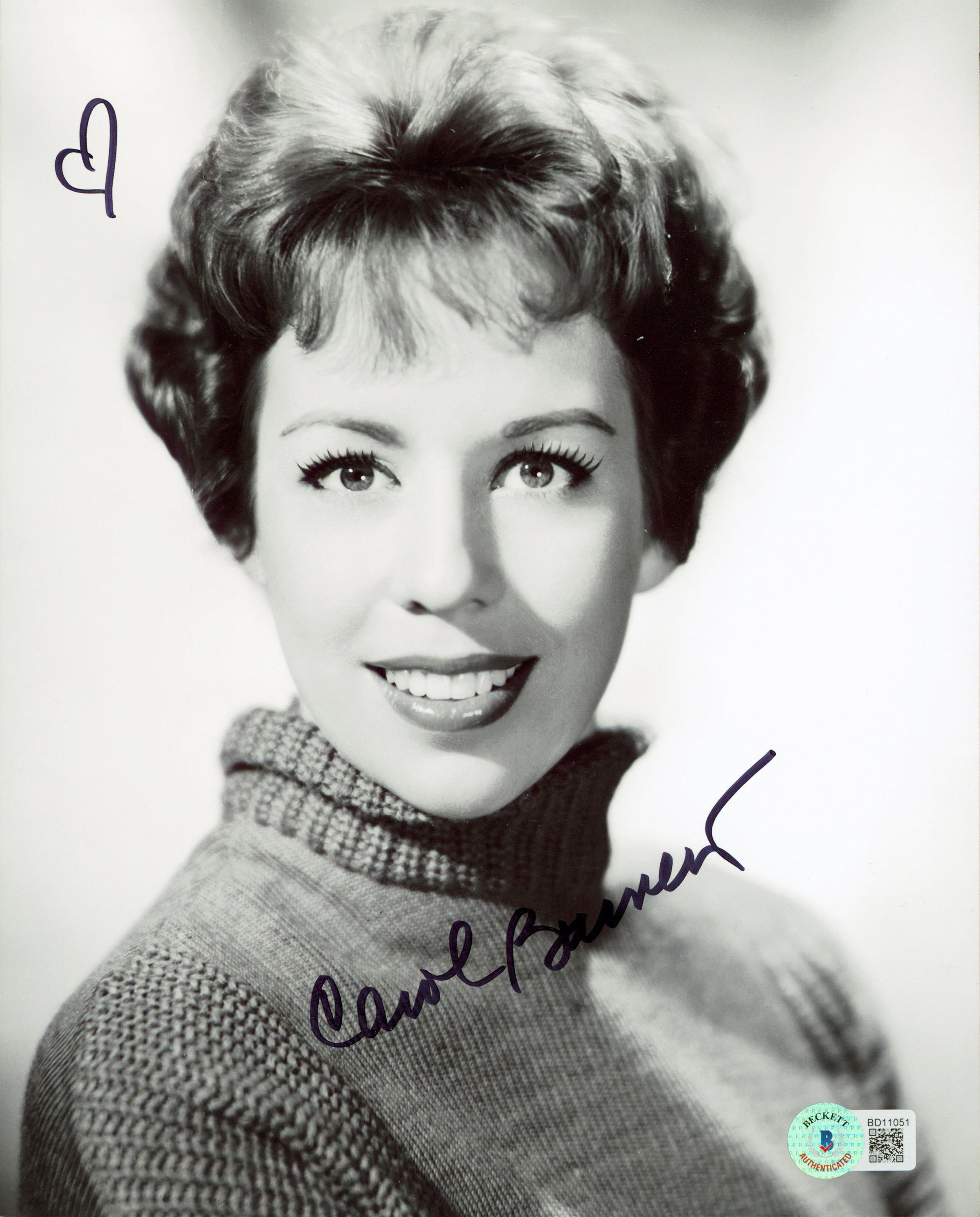 Carol Burnett Authentic Signed 8x10 Photo Autographed BAS #BD11051