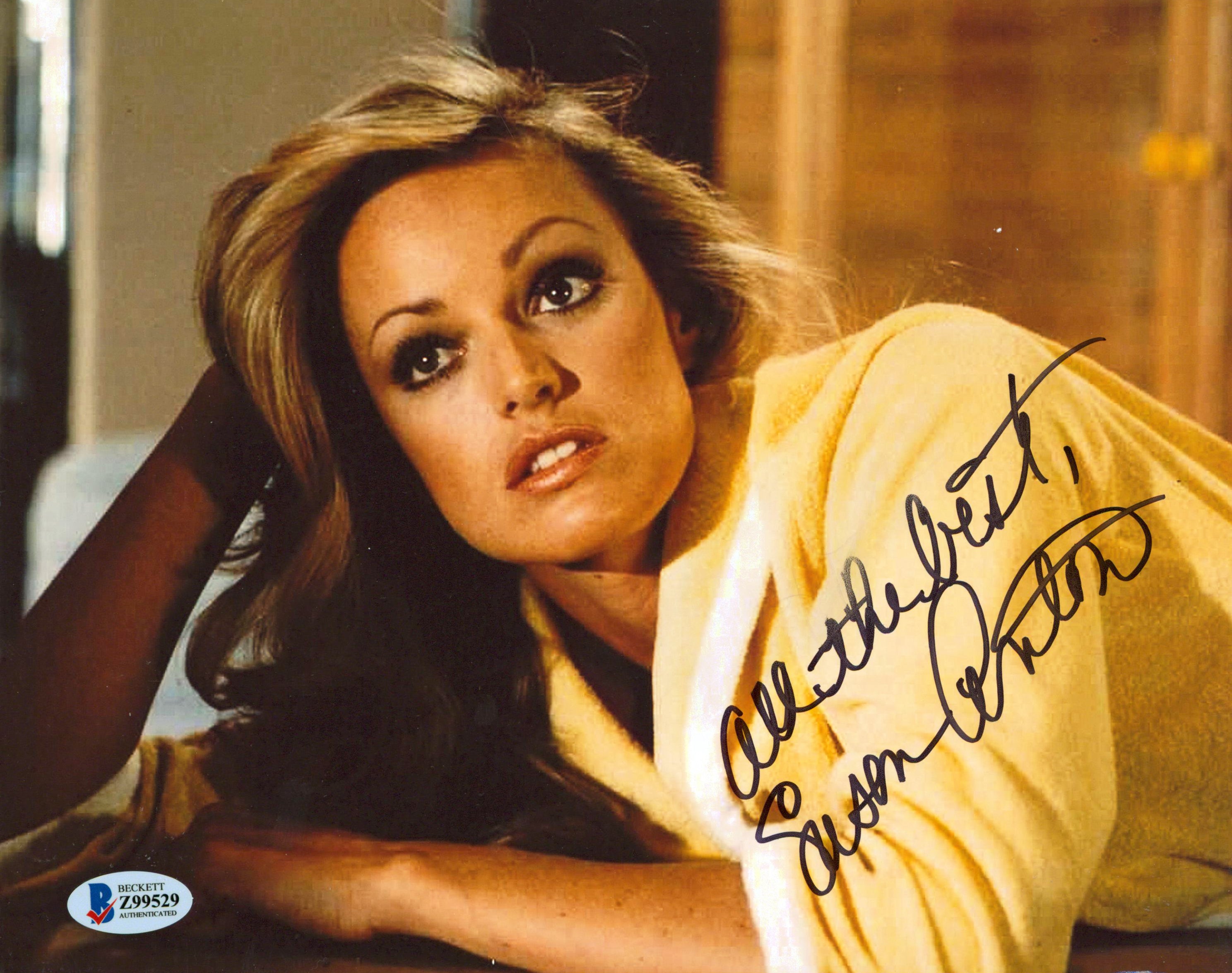 Susan Anton Goldengirl "All The Best" Authentic Signed 8x10 Photo BAS #Z99529