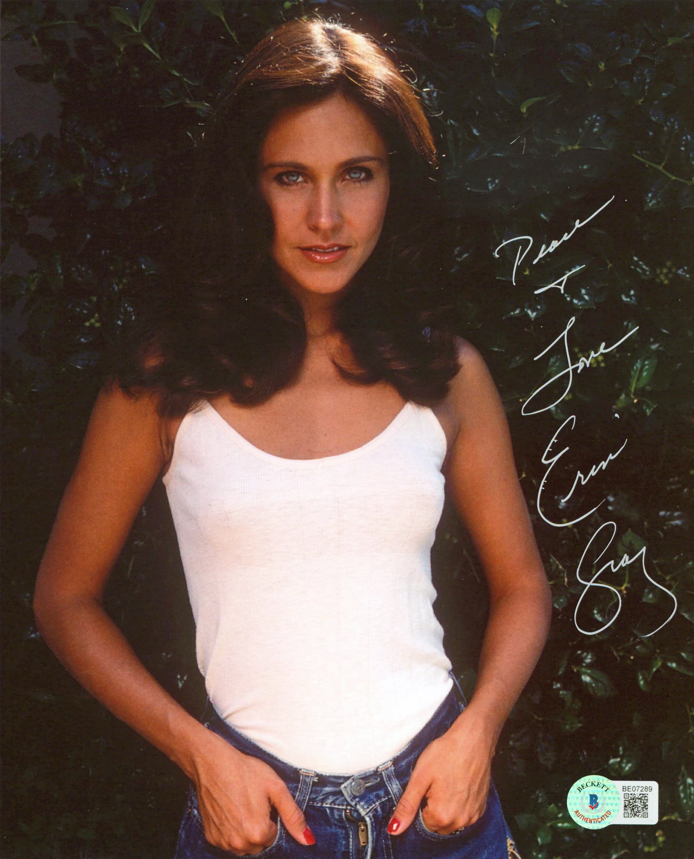 Erin Gray Buck Rogers "Peace & Love" Authentic Signed 8x10 Photo BAS #BE07289