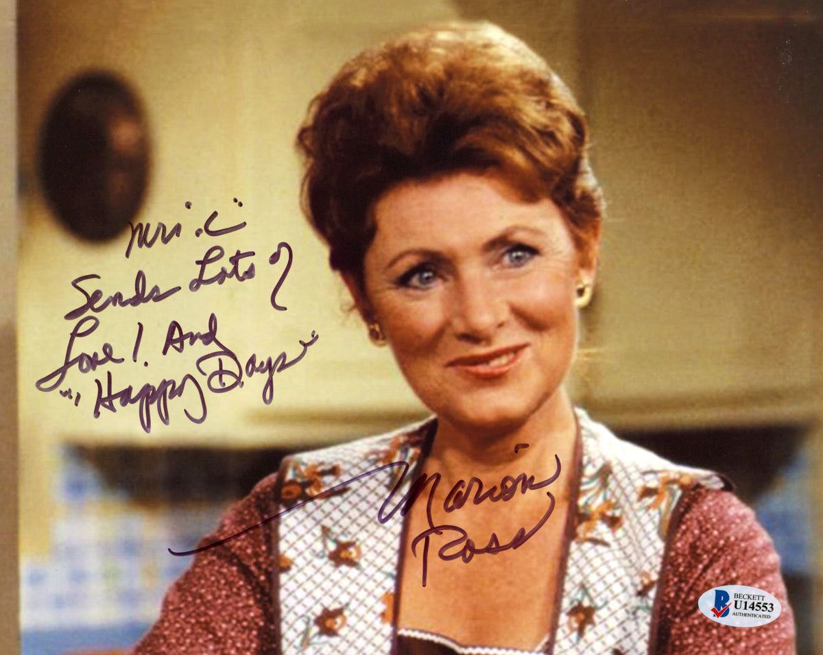 Marion Ross Happy Days "Mrs. C Sends Lots Of Love" Signed 8x10 Photo BAS #U14553