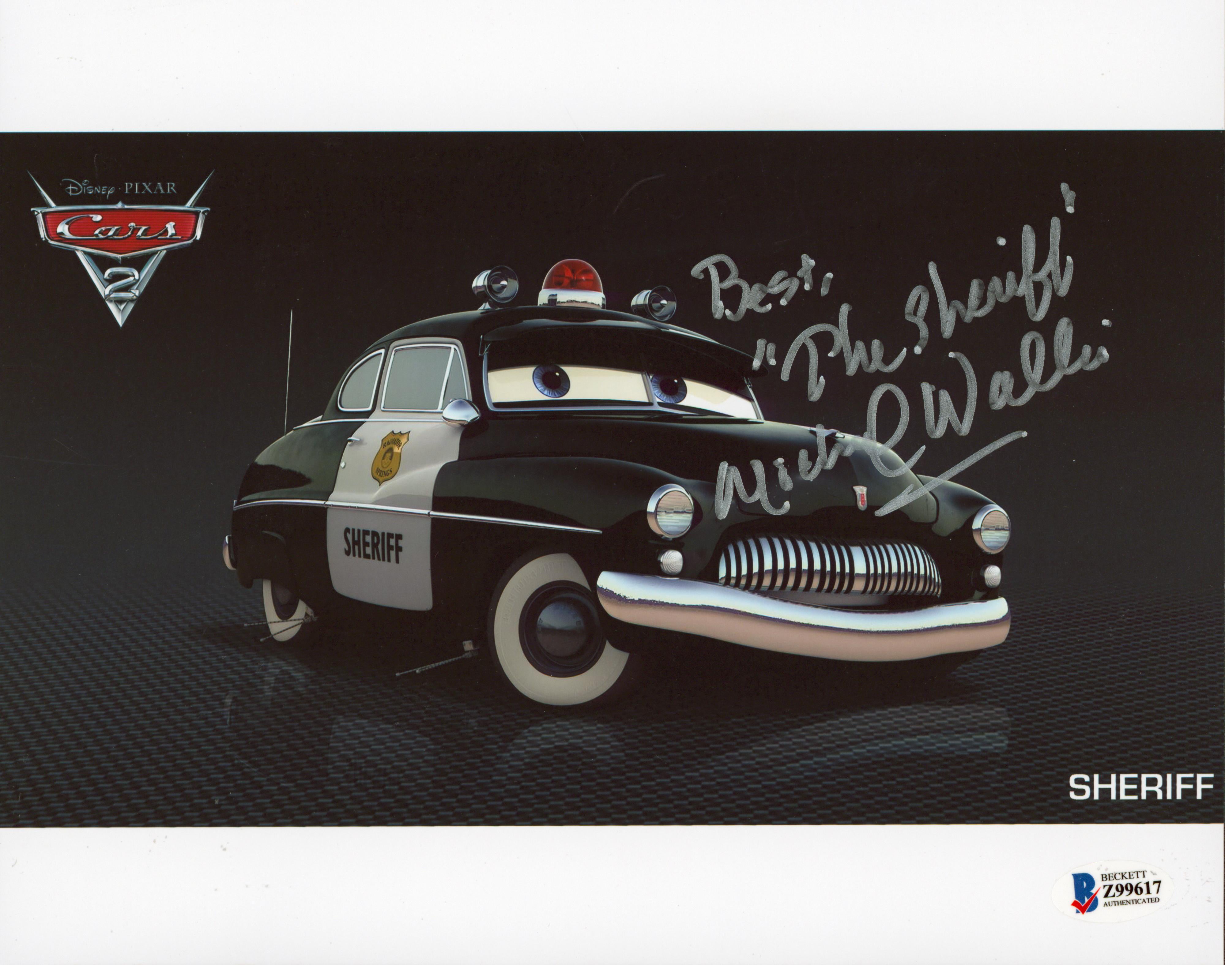 Michael Wallis Cars 2 "The Sheriff" Authentic Signed 8x10 Photo BAS #Z99617